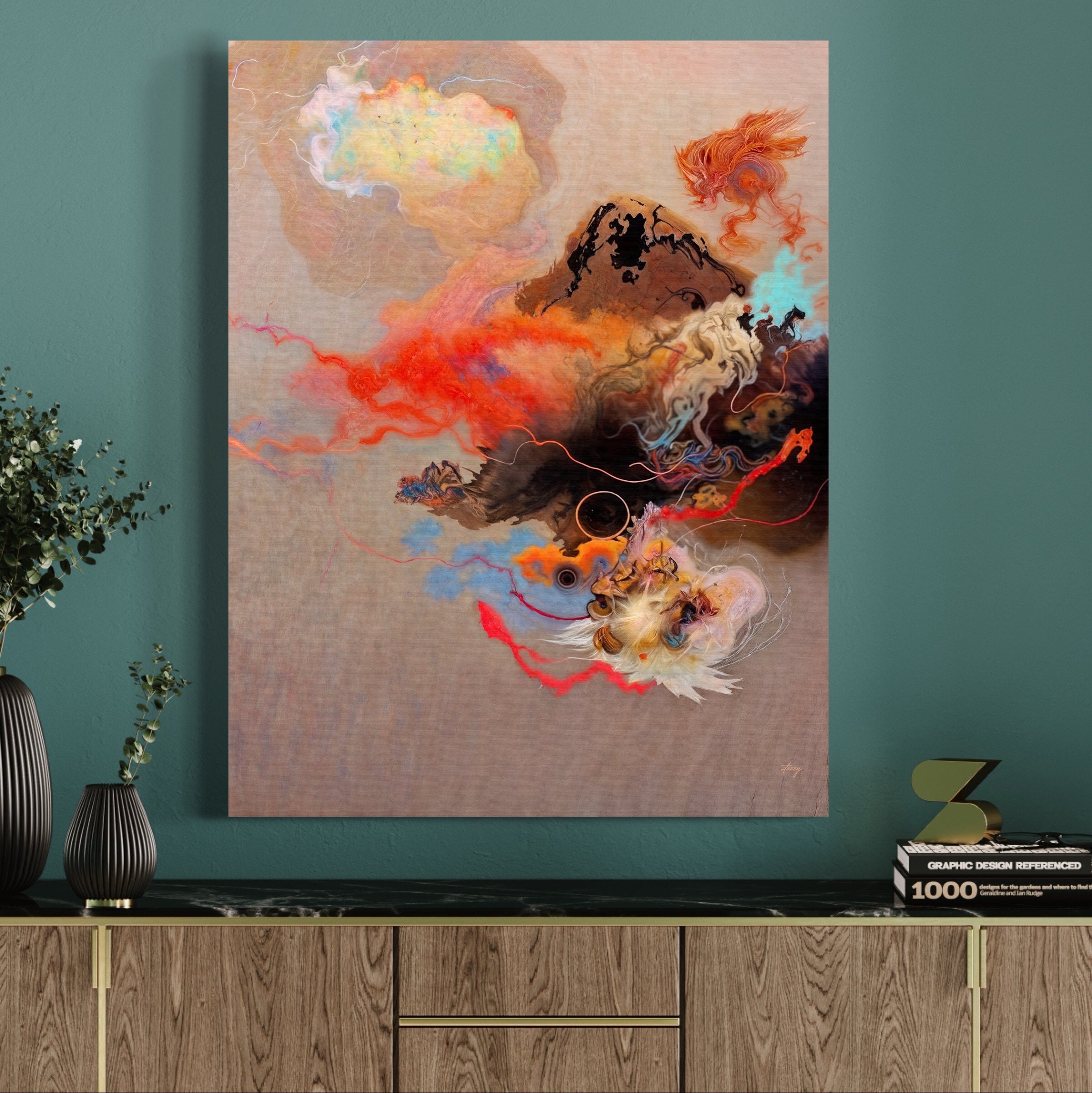Canvas Print: "Ethereal Unfolding" by Tailored Canvases - main product image for Resin Society