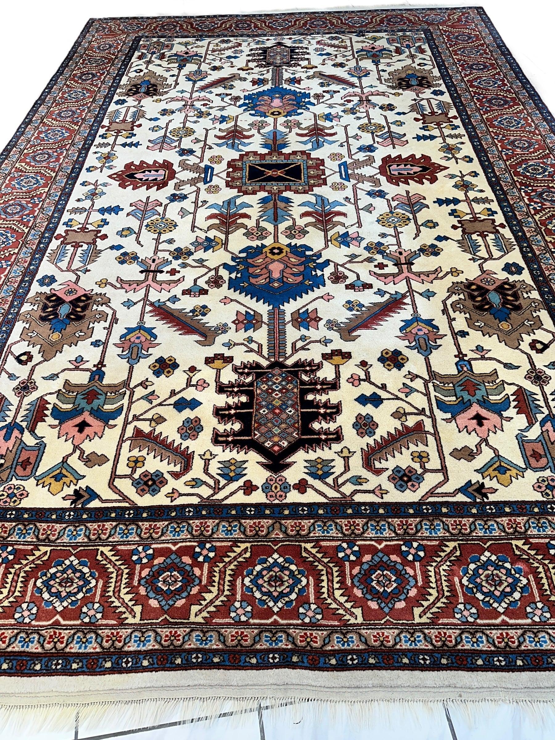 Hand-Knotted Vintage Afghani Serapi Wool Rug – 10'10" x 15'10" – by Rugistan - product image 4 for Resin Society