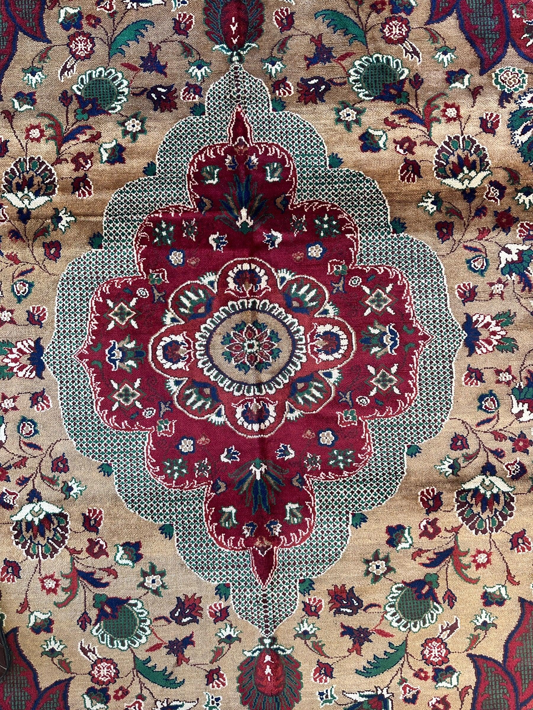 Hand-Knotted Afghan Garden Design Rug – 6’6” x 9’6” by Rugistan - product image 4 for Resin Society