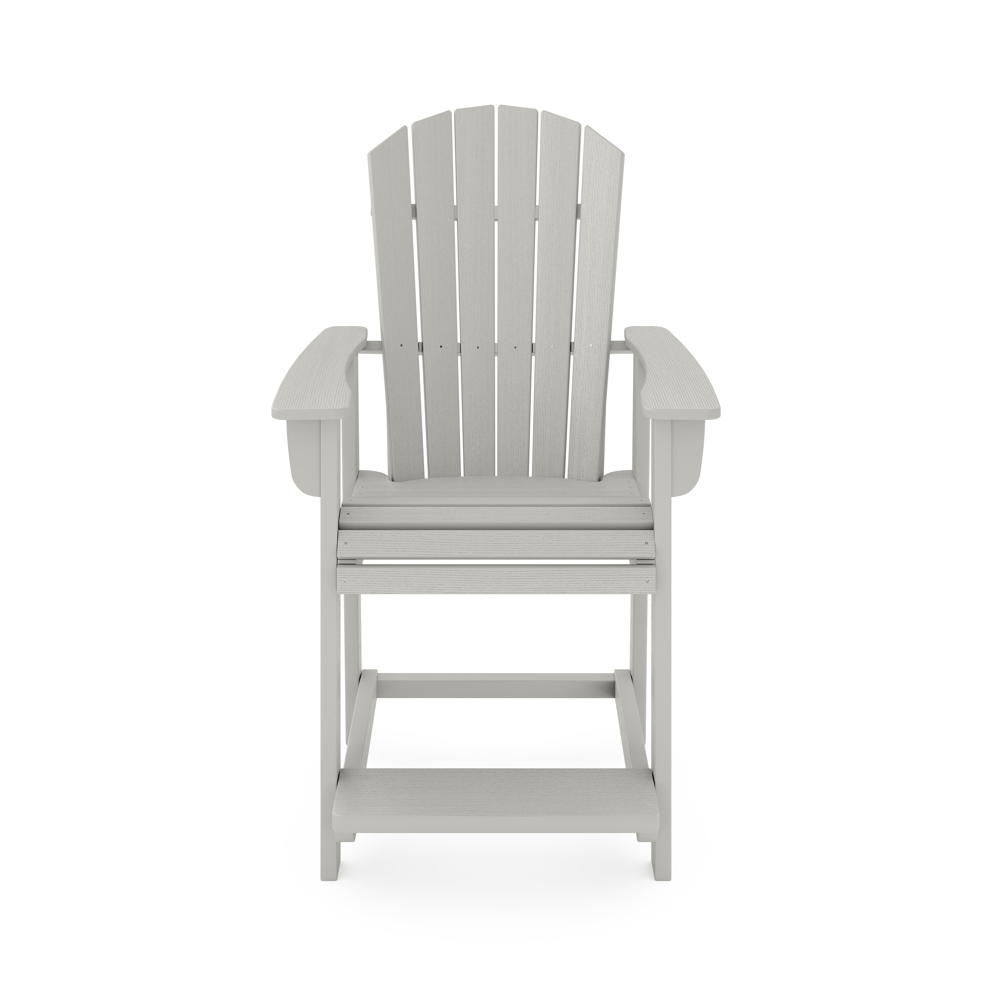 SoPoly St Simons Fan Back Counter Chair in Black showing front and side views
