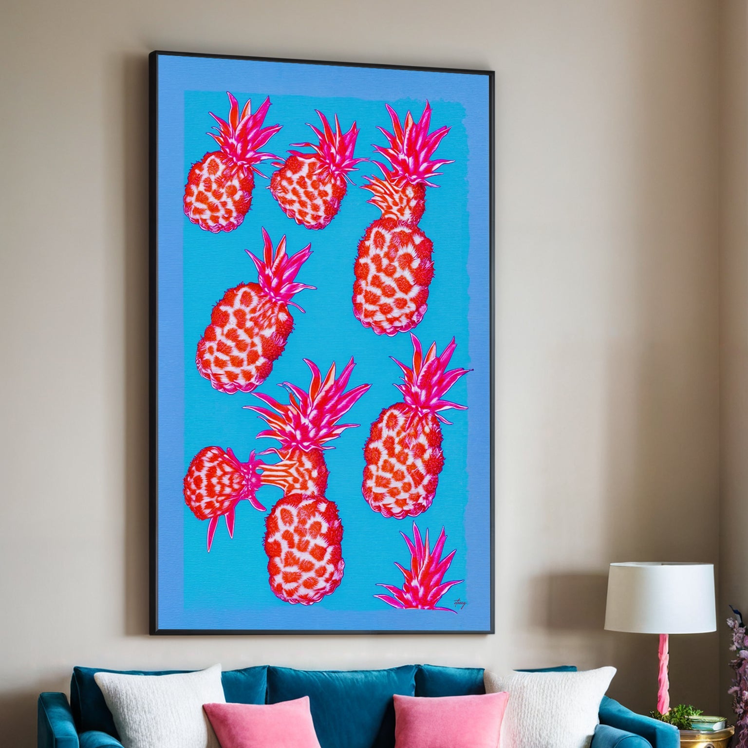Canvas Print: "Fever Piña" by Tailored Canvases - product image 3 for Resin Society