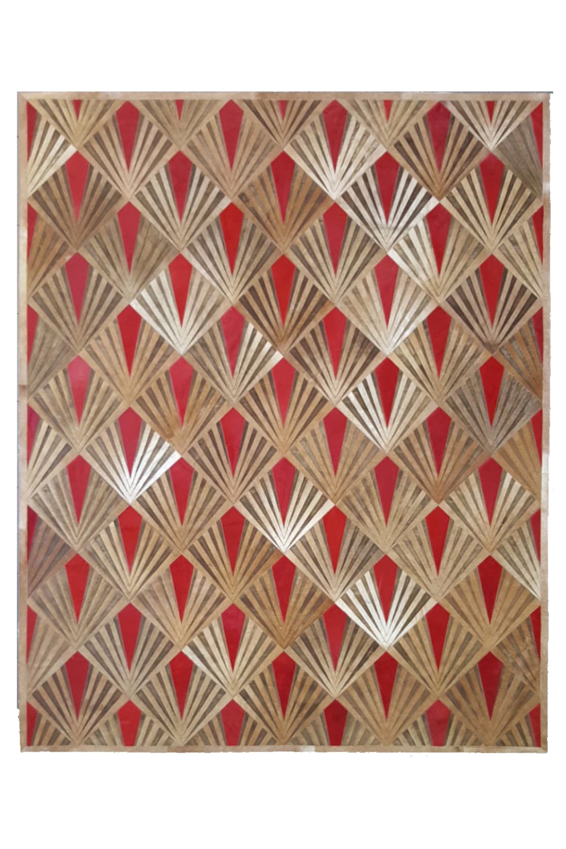 Flame – Bold Lasered Luxury Rug in Premium Leather by Homelosophy
