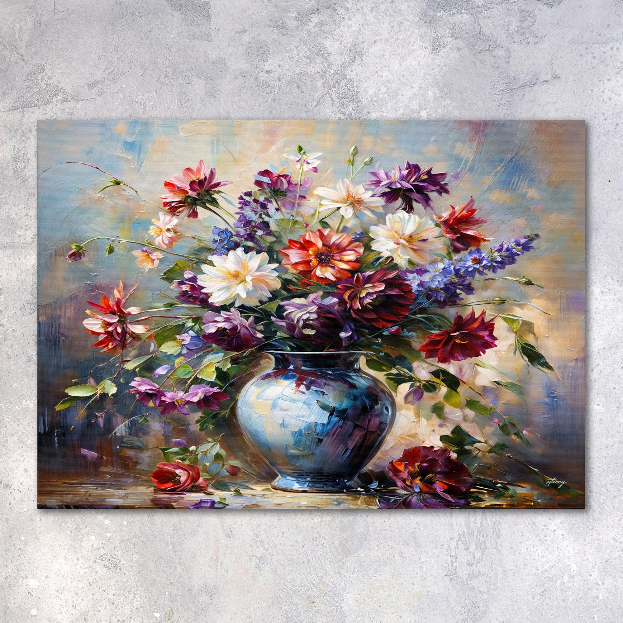 Canvas Print: "Flore Symphony" by Tailored Canvases - product image 5 for Resin Society