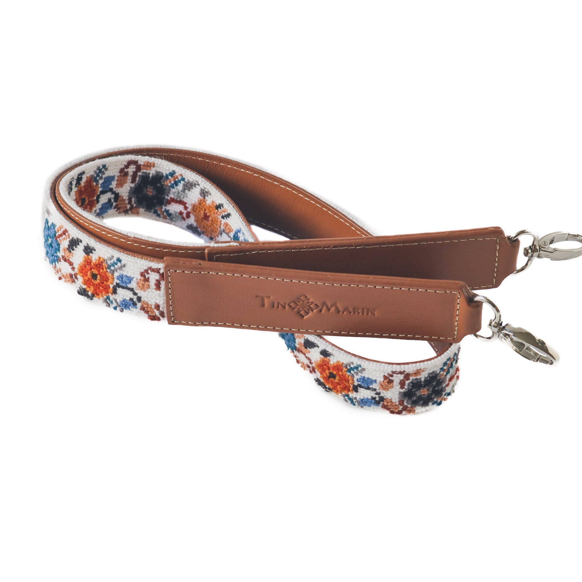 Mai Woven Bag Strap - Flowers with Leather by Tin Marin Brand - product image 8 for Resin Society