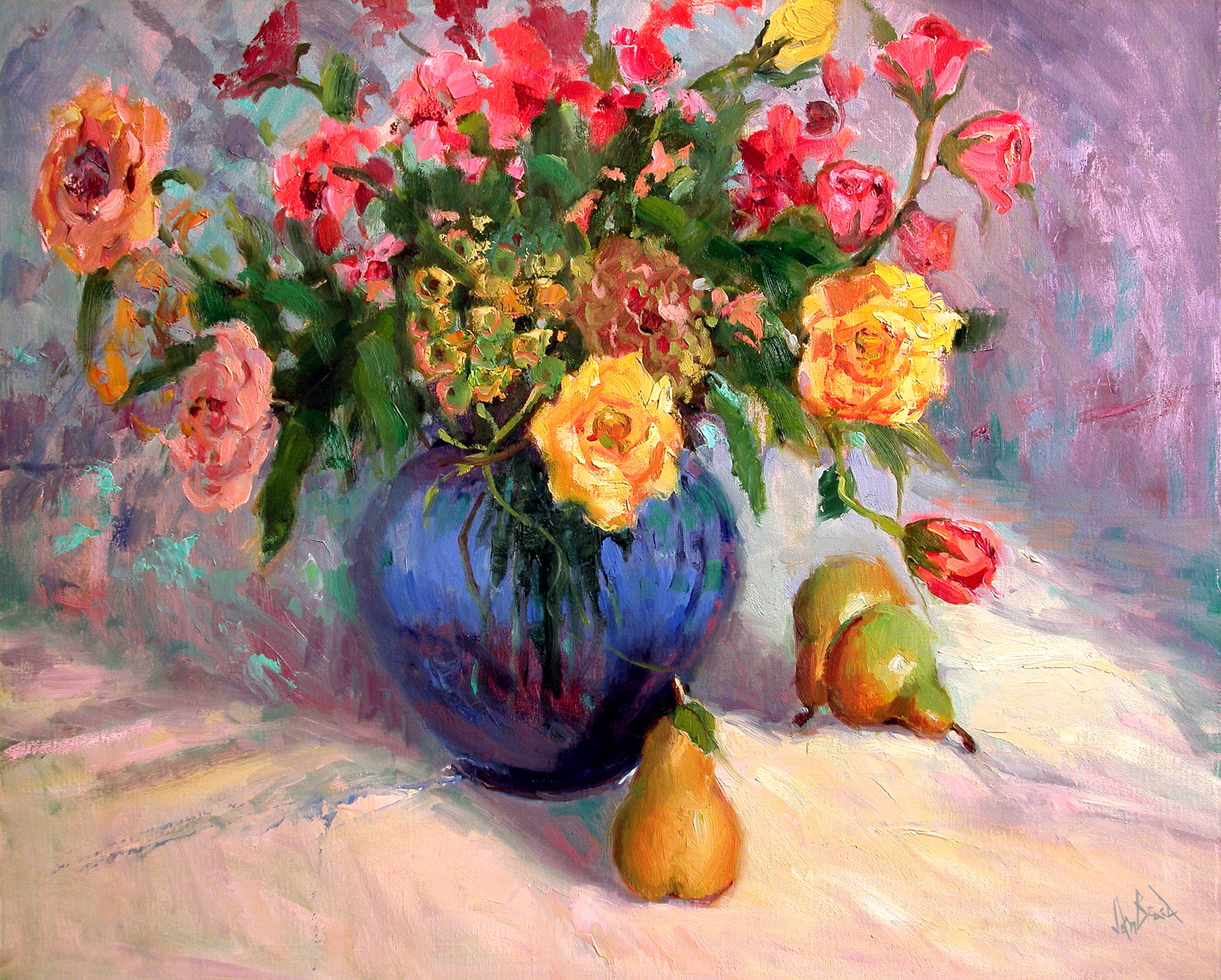 Flowers with Pears by John Beard Collection - main product image for Resin Society