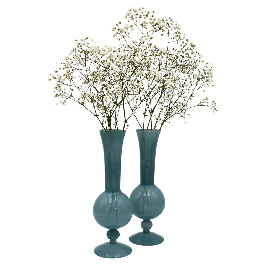Frosted Blue Haze Vase - Pair by Ro'Table - main product image for Resin Society