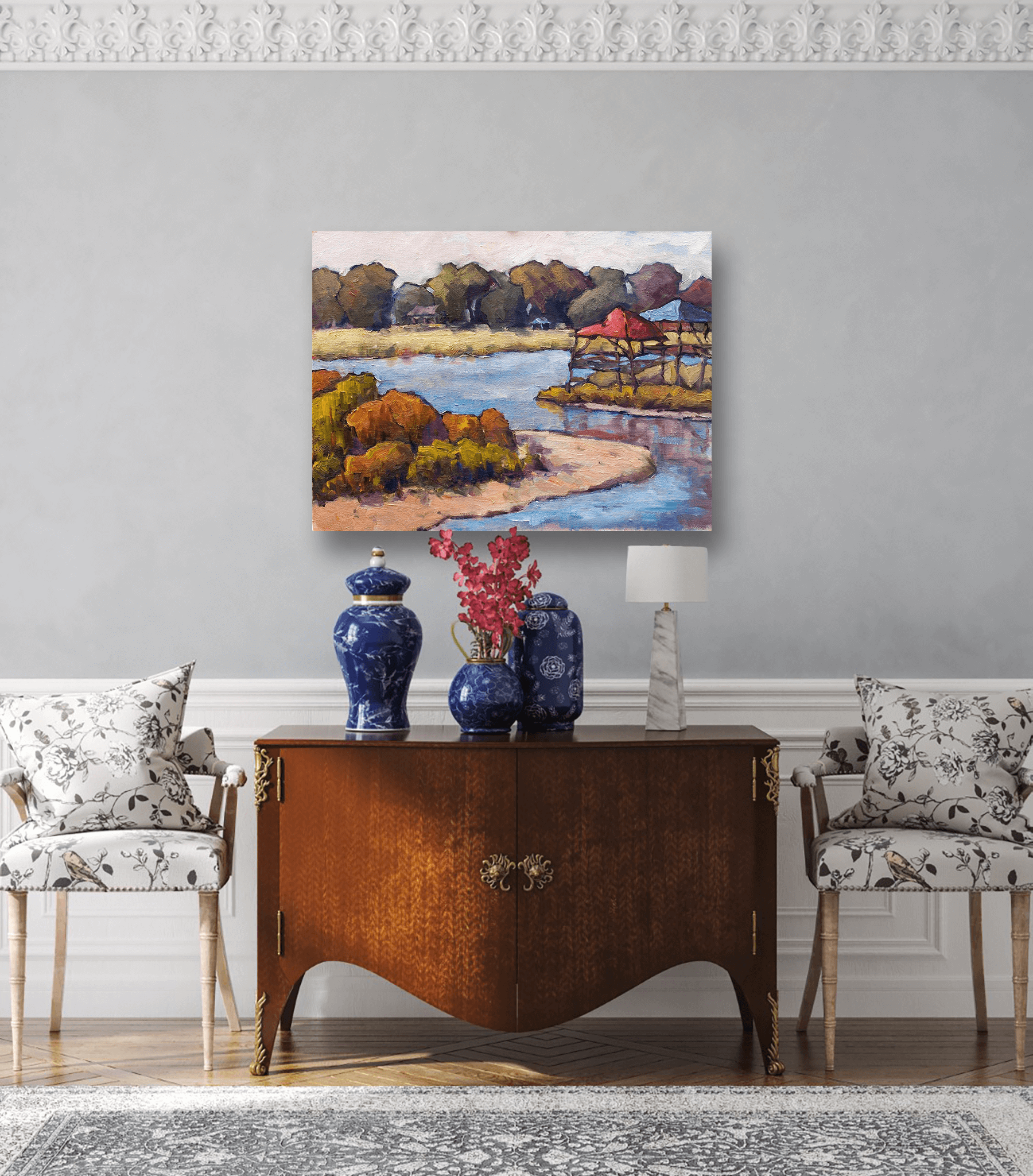 Funky Marsh Artist Enhanced Canvas Print by John Beard Collection - product image 2 for Resin Society