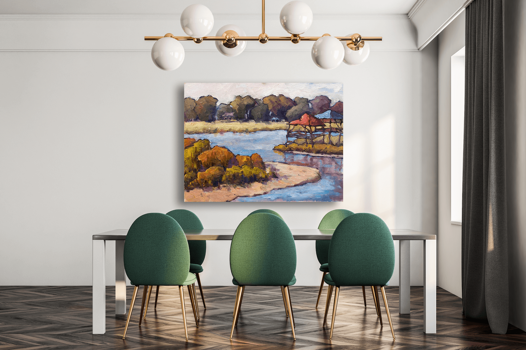 Funky Marsh Artist Enhanced Canvas Print by John Beard Collection - product image 3 for Resin Society