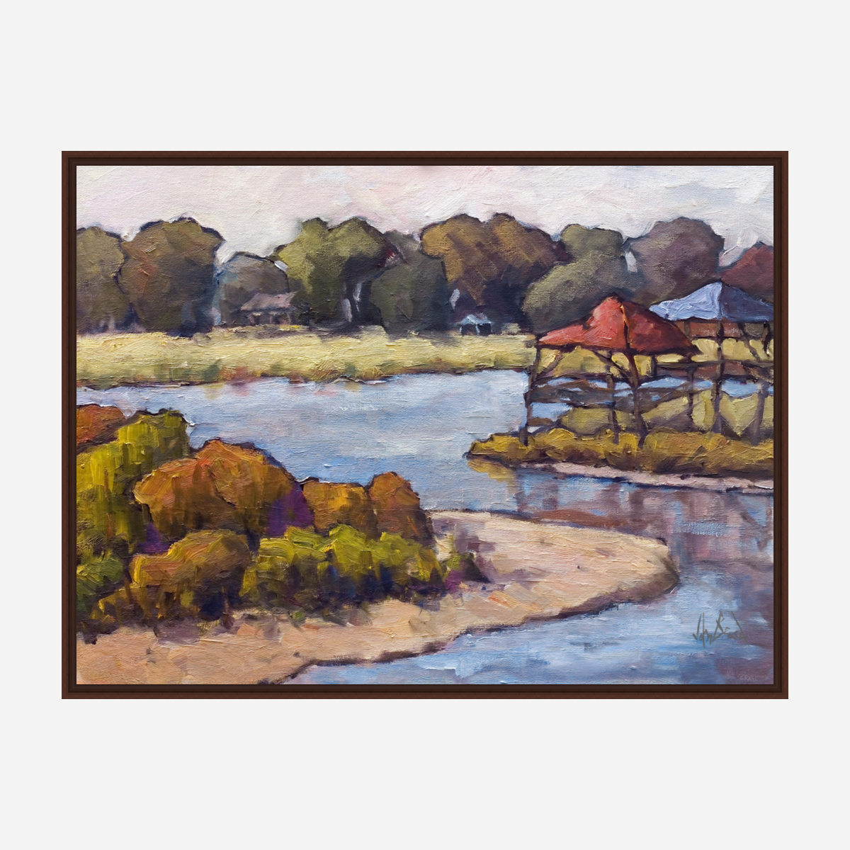 Funky Marsh Artist Enhanced Canvas Print by John Beard Collection - product image 5 for Resin Society