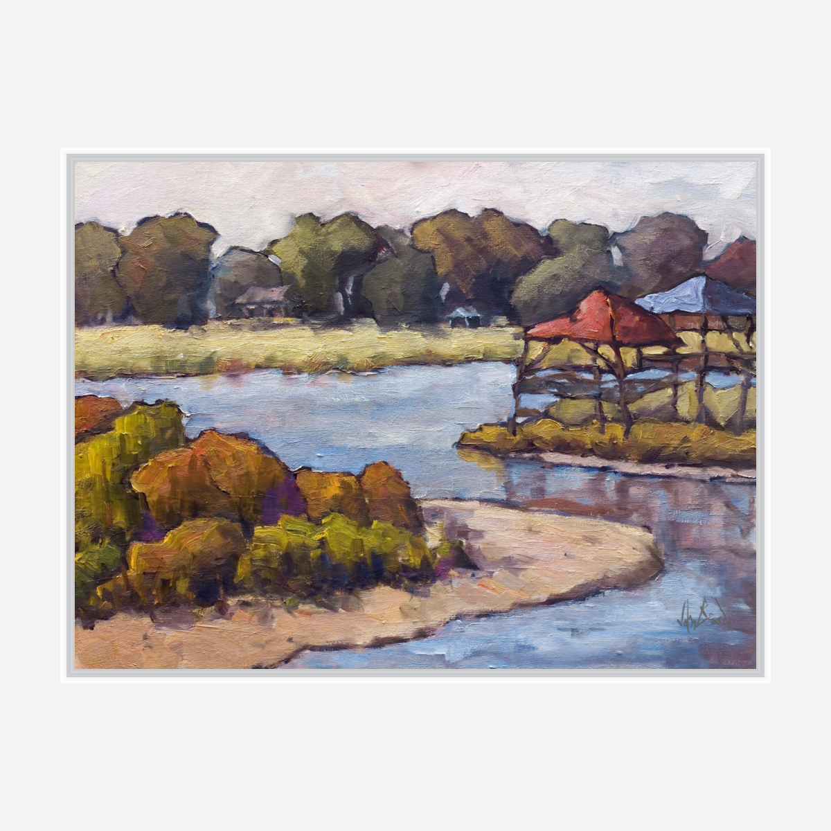 Funky Marsh Artist Enhanced Canvas Print by John Beard Collection - product image 6 for Resin Society