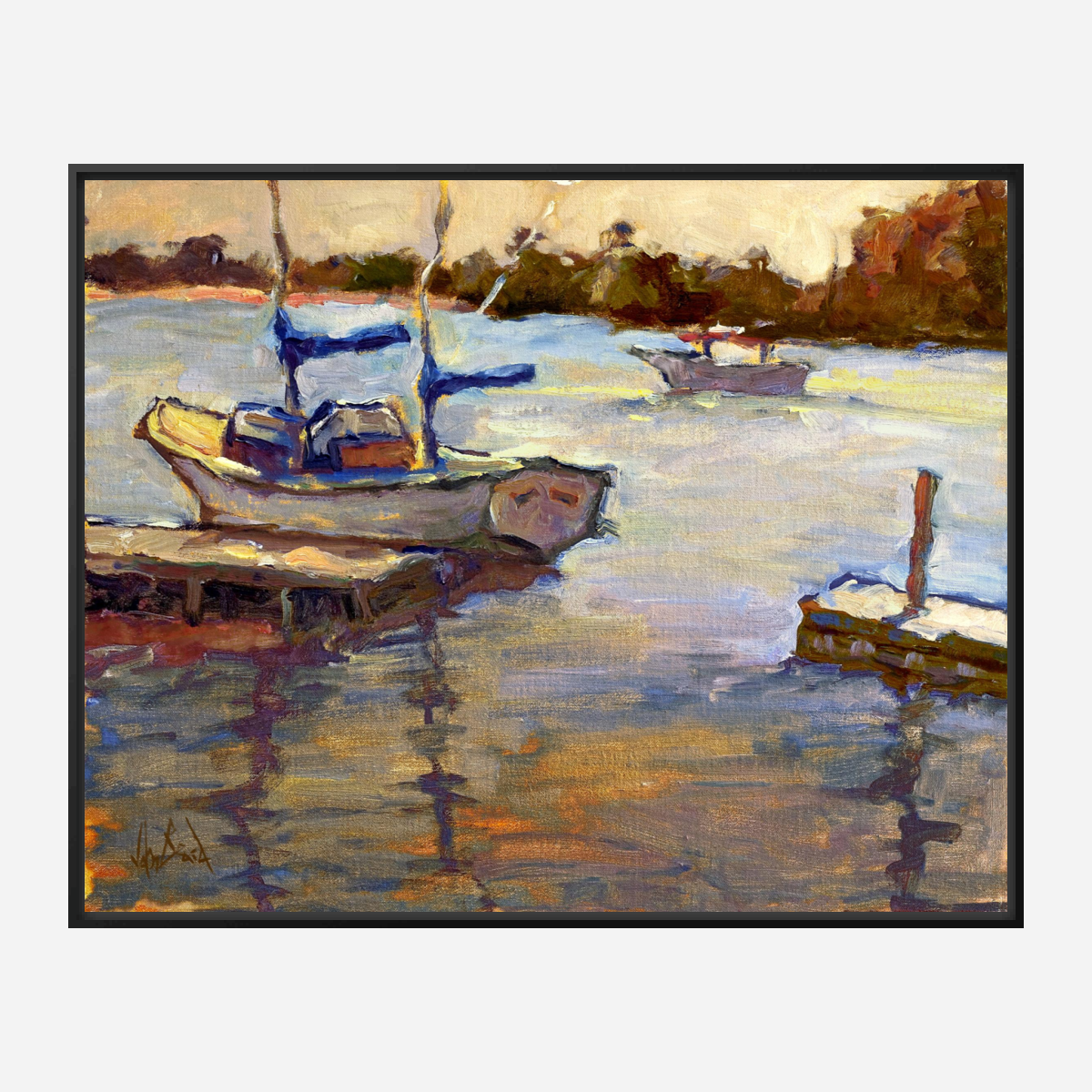 Funky Sailboat Artist Enhanced Canvas Print by John Beard Collection - product image 7 for Resin Society
