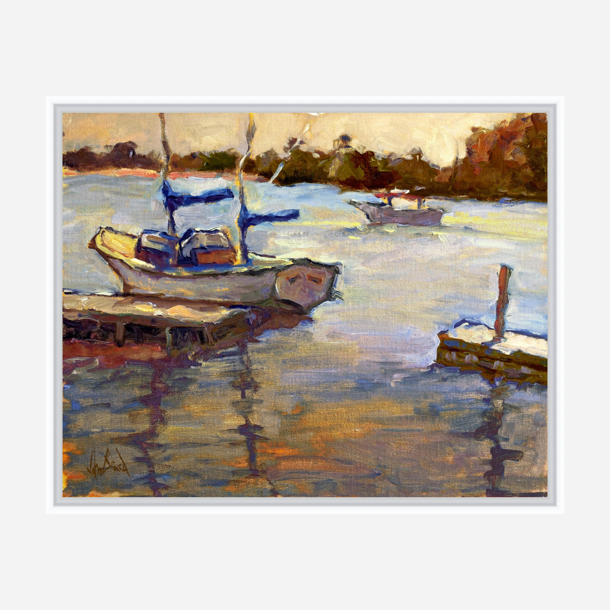Funky Sailboat Artist Enhanced Canvas Print by John Beard Collection - product image 6 for Resin Society