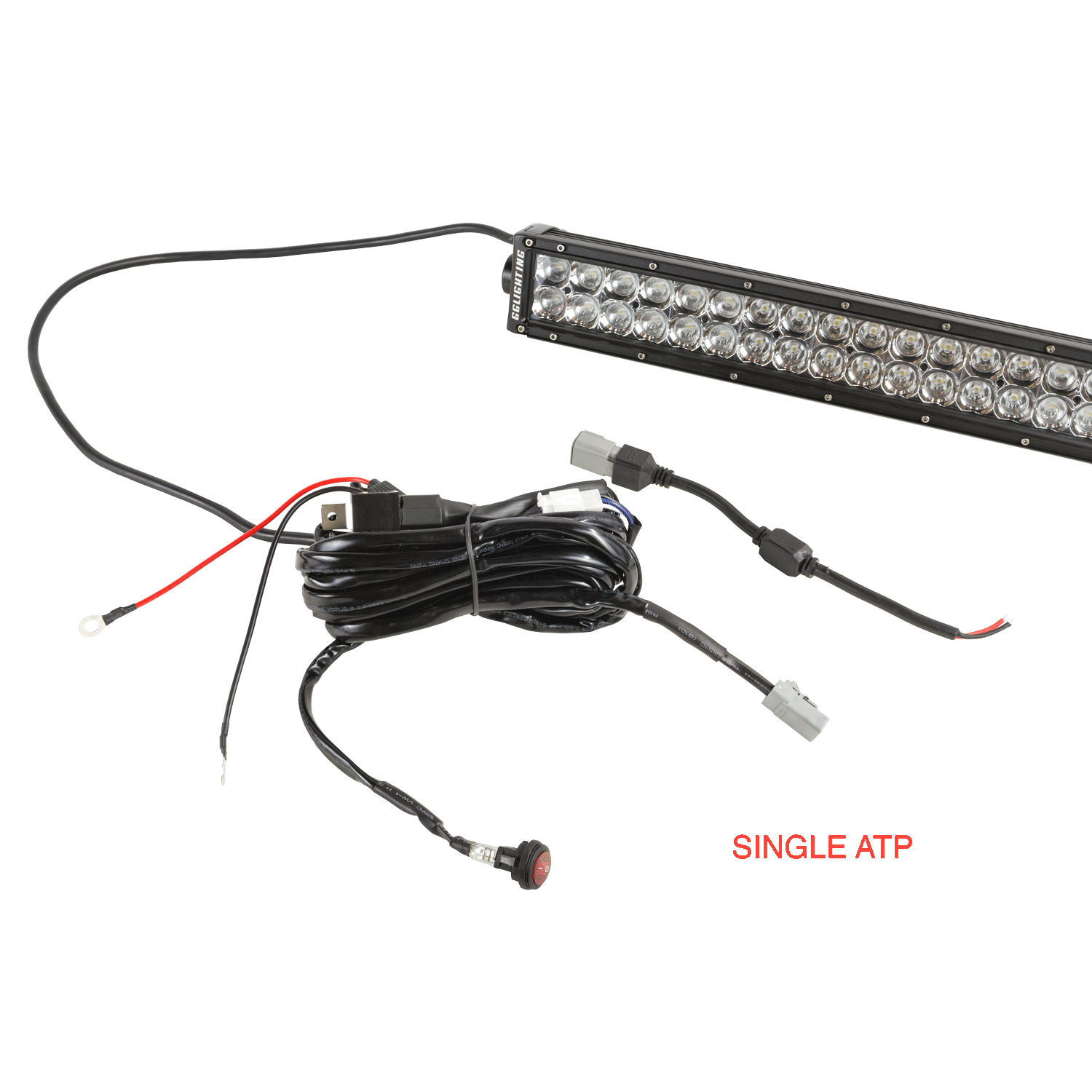 GGLighting Single Offroad Light Relay Harness wiring diagram animation
