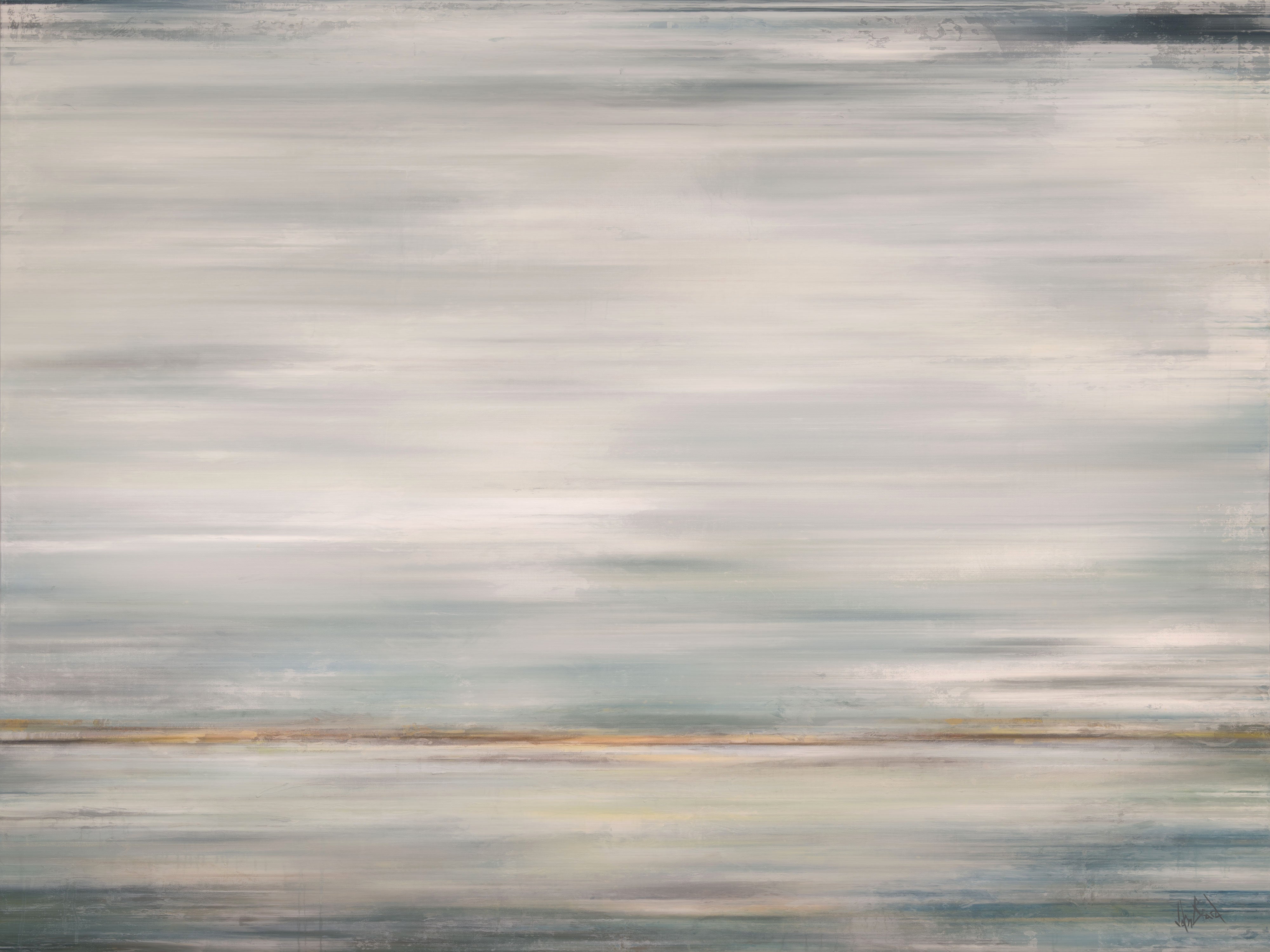 Golden Shore Artist Enhanced Canvas Print by John Beard Collection - main product image for Resin Society