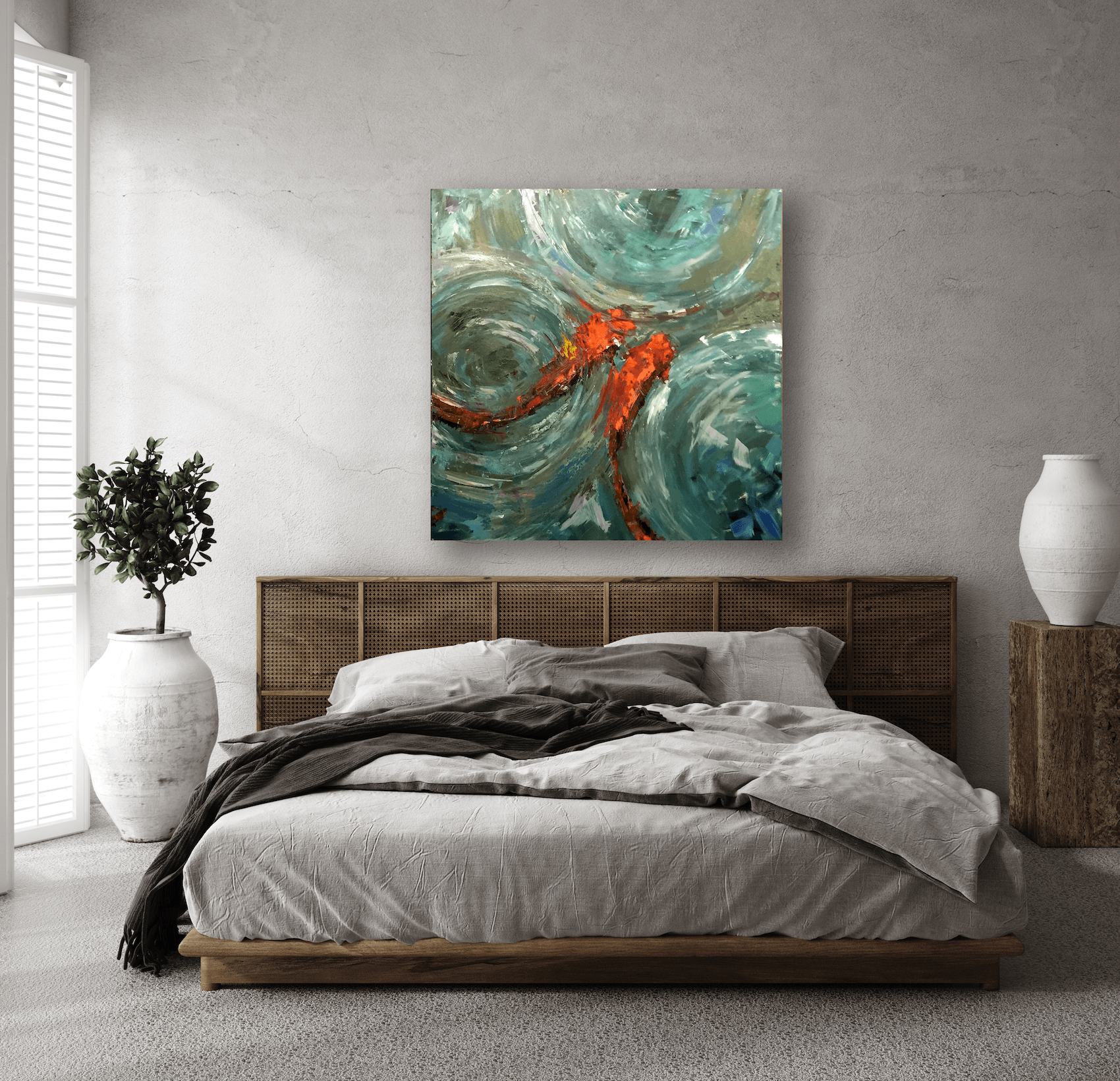 Good Fortune II 30x30 Artist Enhanced Canvas Print