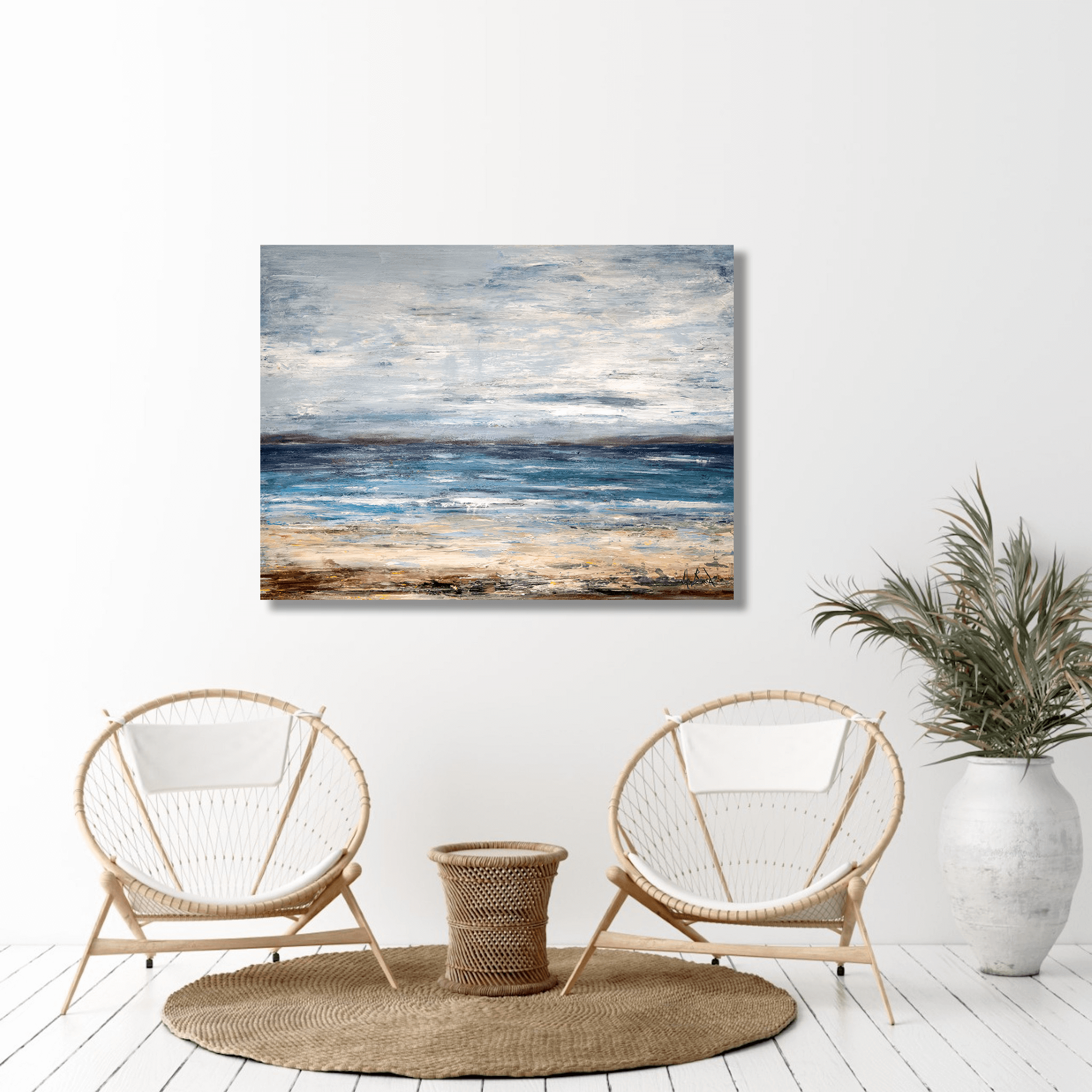 Gray Skies 40x60 Artist Enhanced Canvas Print Black Float Frame by John Beard Collection - product image 4 for Resin Society
