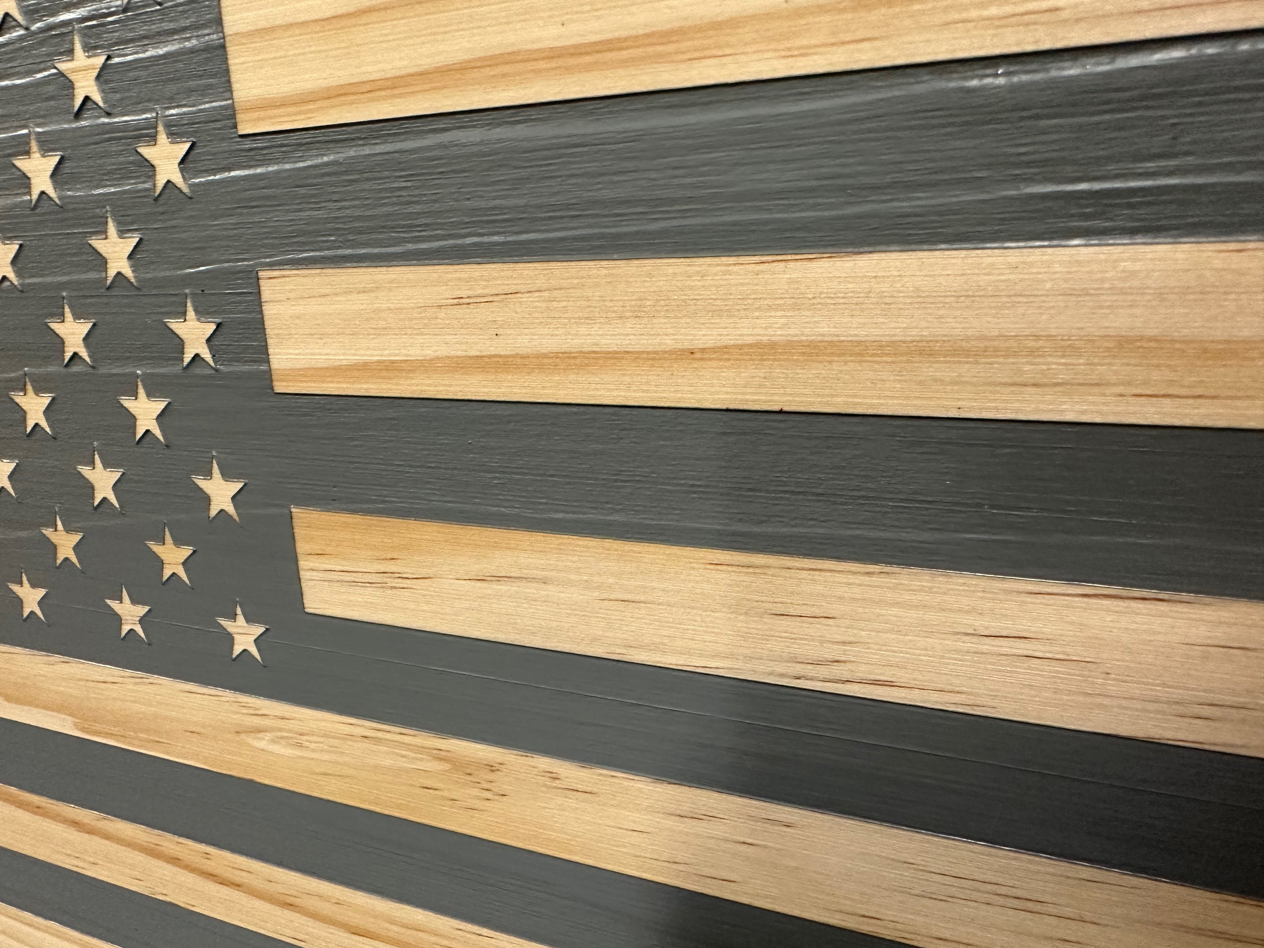 American Flag Decorative & Secure Wall-Mounted Gun Cabinet (Gray) by Bellewood Designs - product image 10 for Resin Society