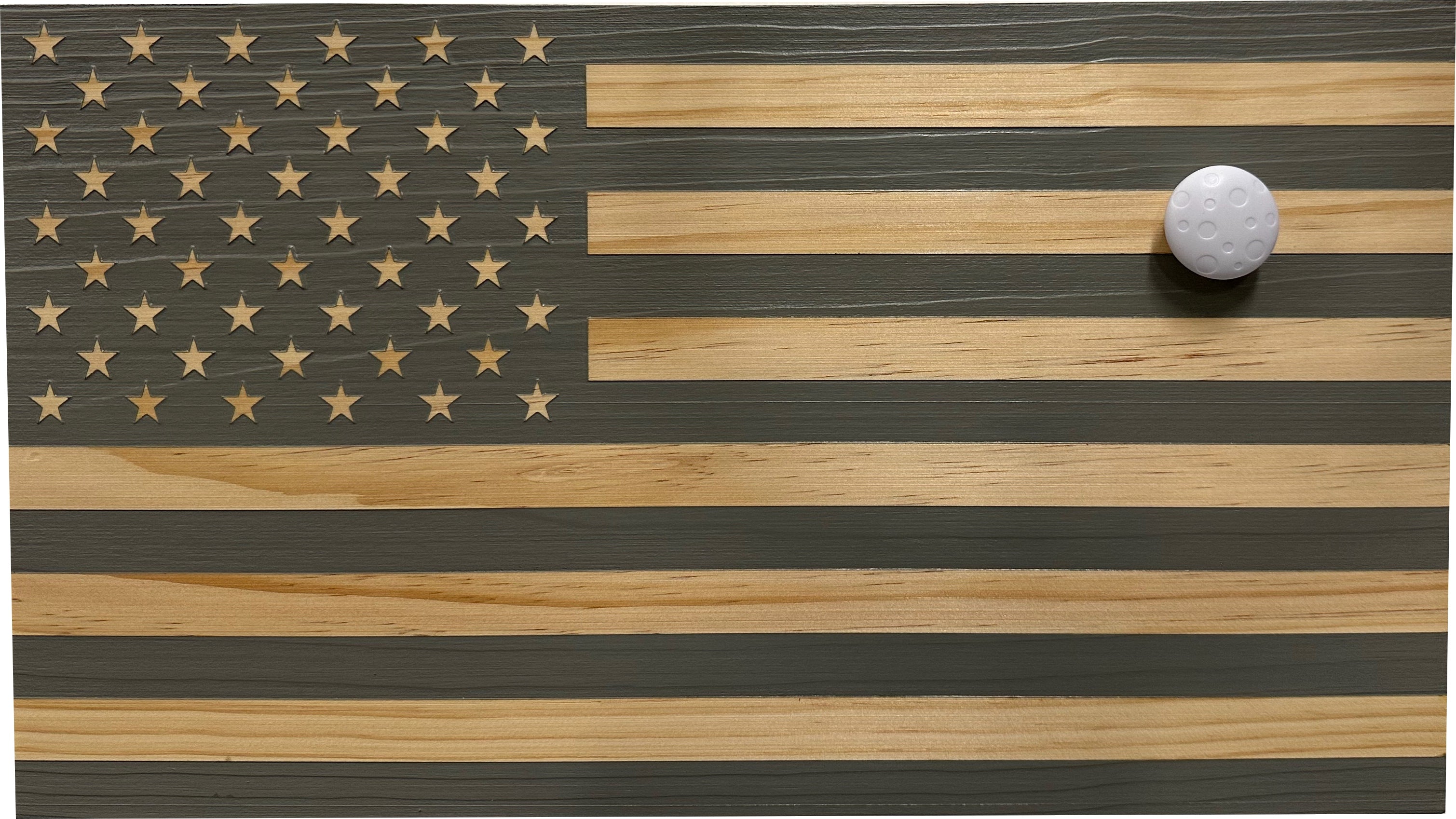 American Flag Decorative & Secure Wall-Mounted Gun Cabinet (Gray) by Bellewood Designs - product image 4 for Resin Society