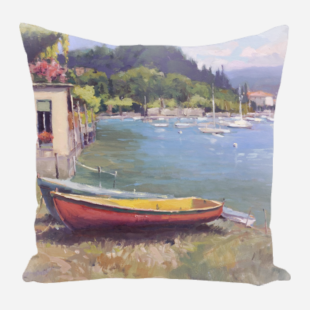 Greek Harbor Pillow by John Beard Collection - main product image for Resin Society