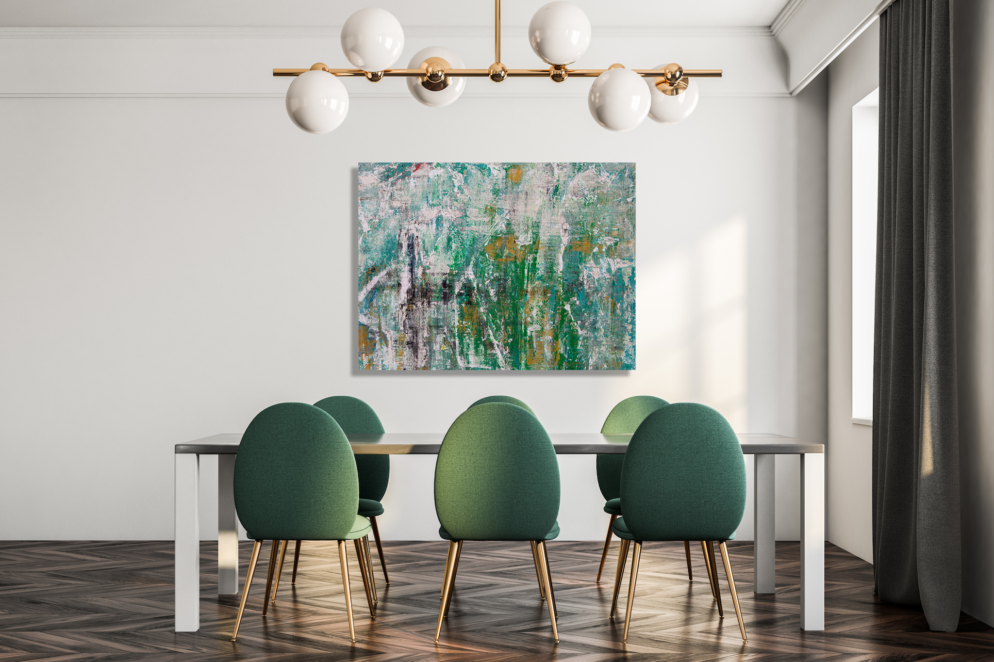 Green Goddess I Artist Enhanced Canvas Print by John Beard Collection - product image 3 for Resin Society