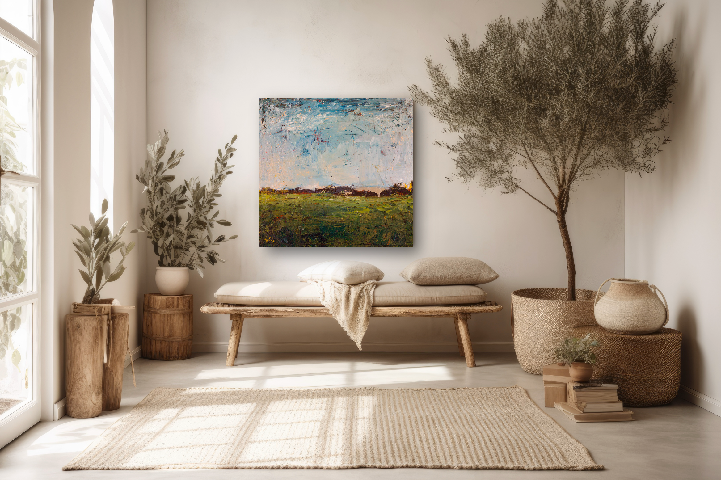 Green Valley Artist Canvas Enhanced Print by John Beard Collection - product image 4 for Resin Society