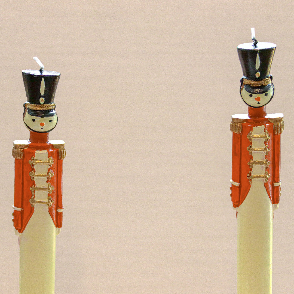 Handpainted Red Royal Guard Candle - Pack of 2 by Ro'Table - product image 3 for Resin Society