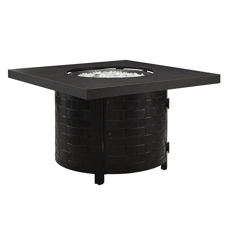 Henley 40" Round Aluminum Basketweave Convertible Gas Fire Pit Table by Fire Sense/Balkene Home - product image 9 for Resin Society