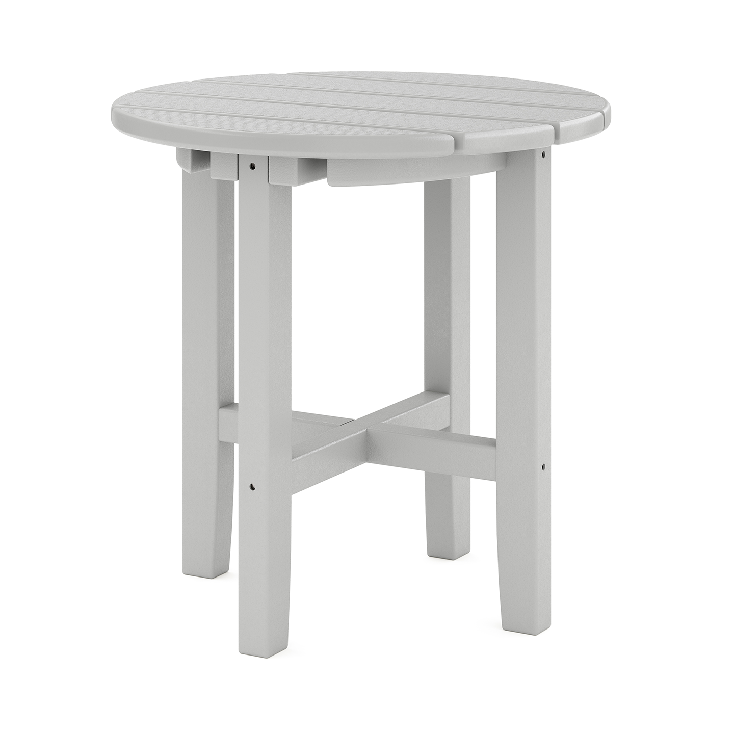 SoPoly 18 inch Classic Round Side Table in Black color
