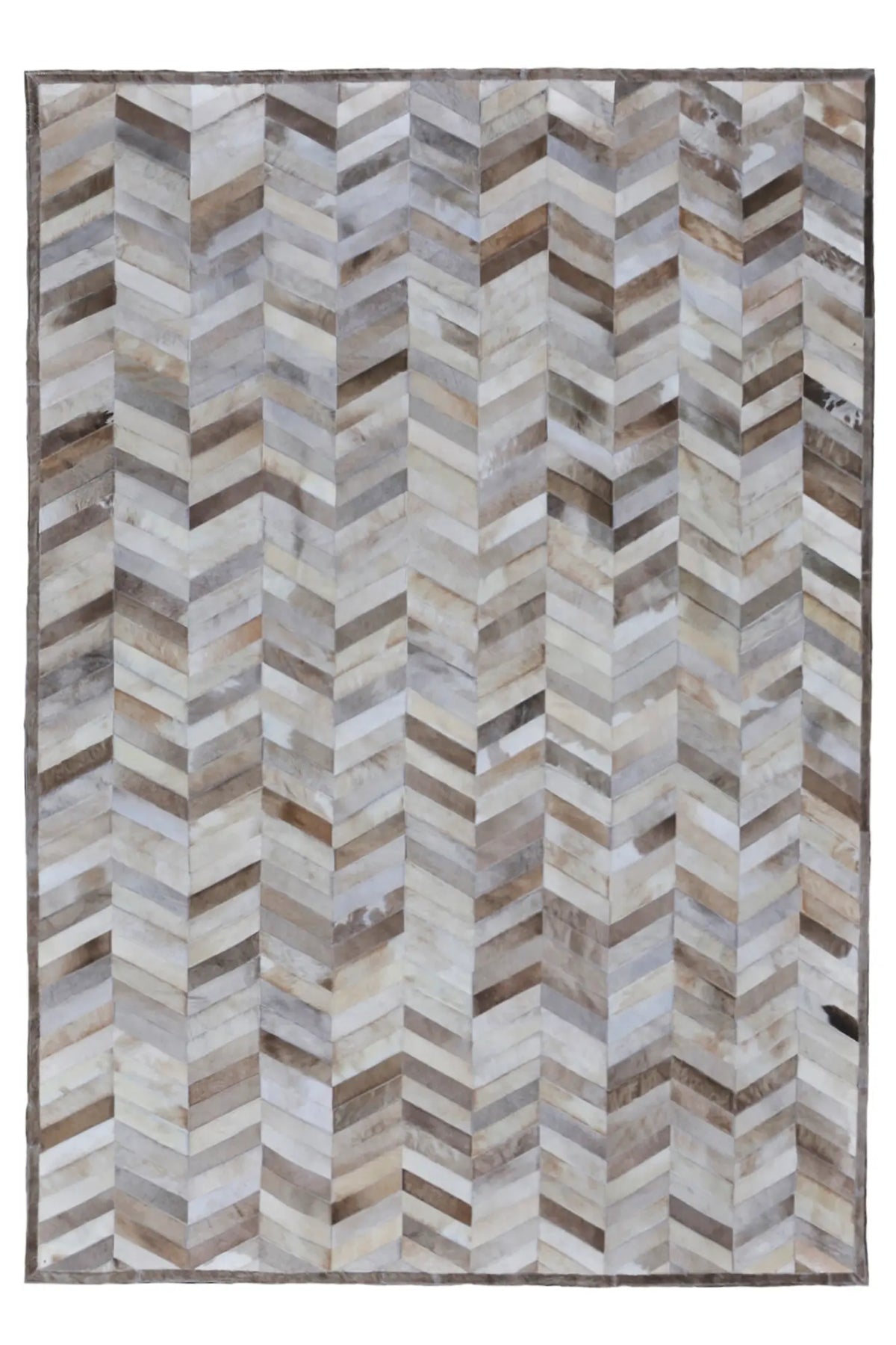 Herringbone Wide – Custom Patchwork Cowhide Rug by Homelosophy