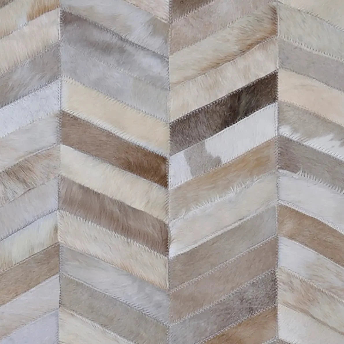Herringbone Wide – Custom Patchwork Cowhide Rug by Homelosophy