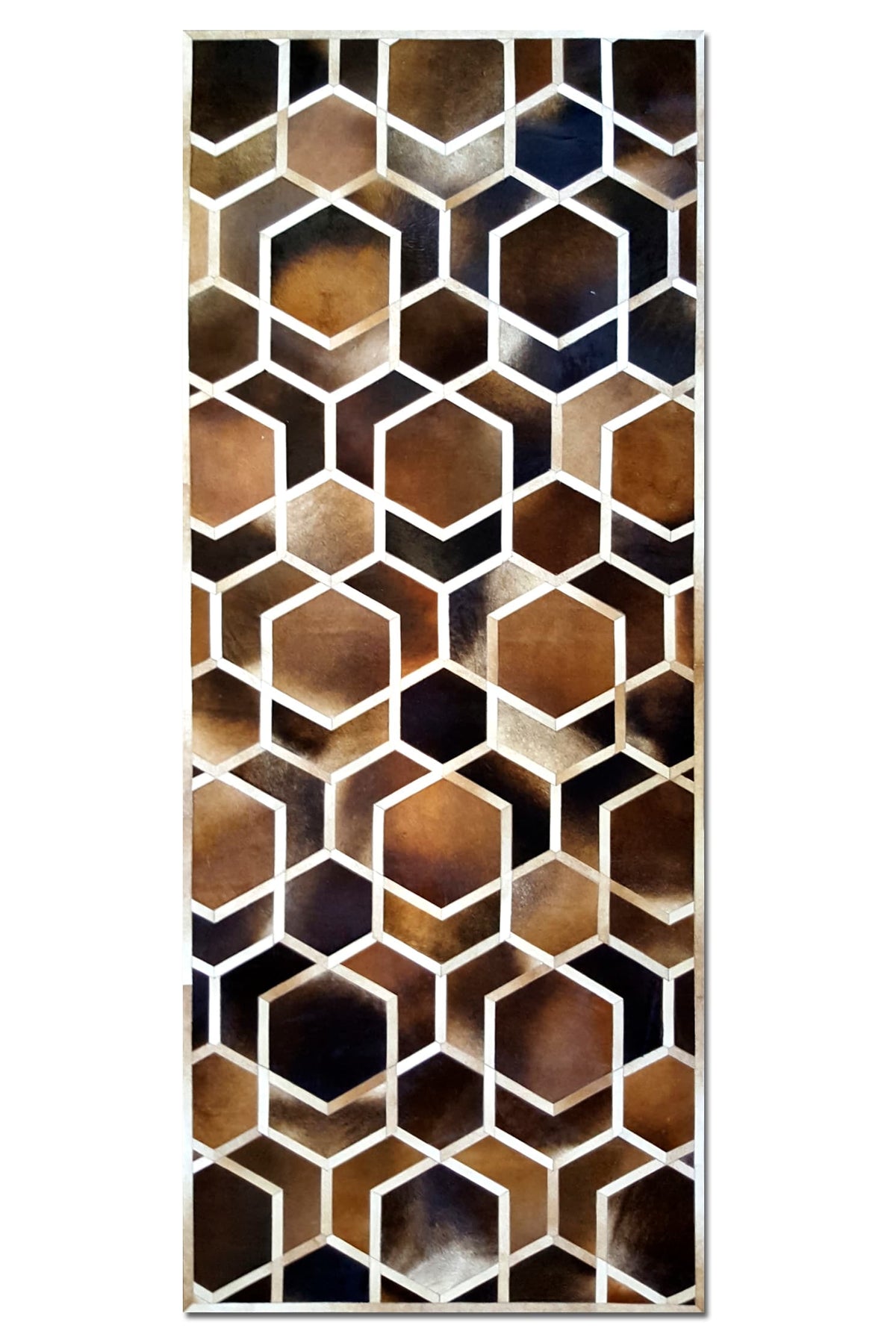 Hexagon – Modern Patterned Rug in Organic Hide by Homelosophy