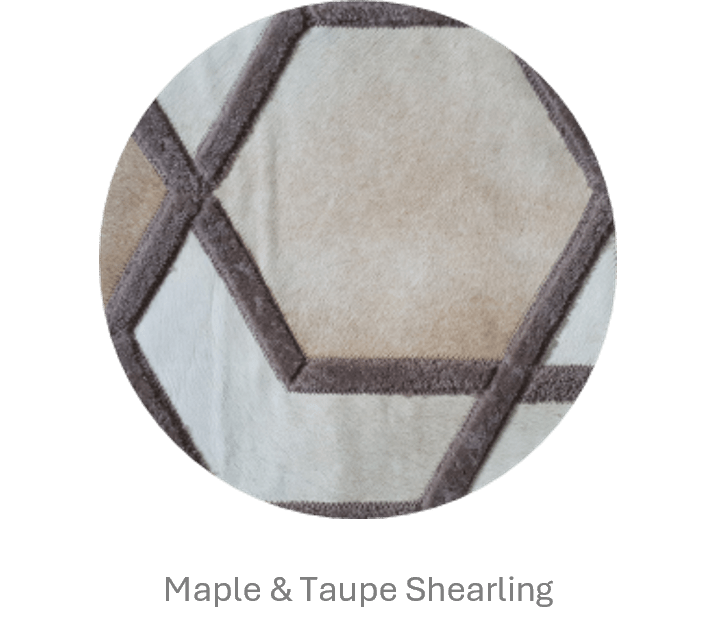 Hexagon – Modern Patterned Rug in Organic Hide by Homelosophy