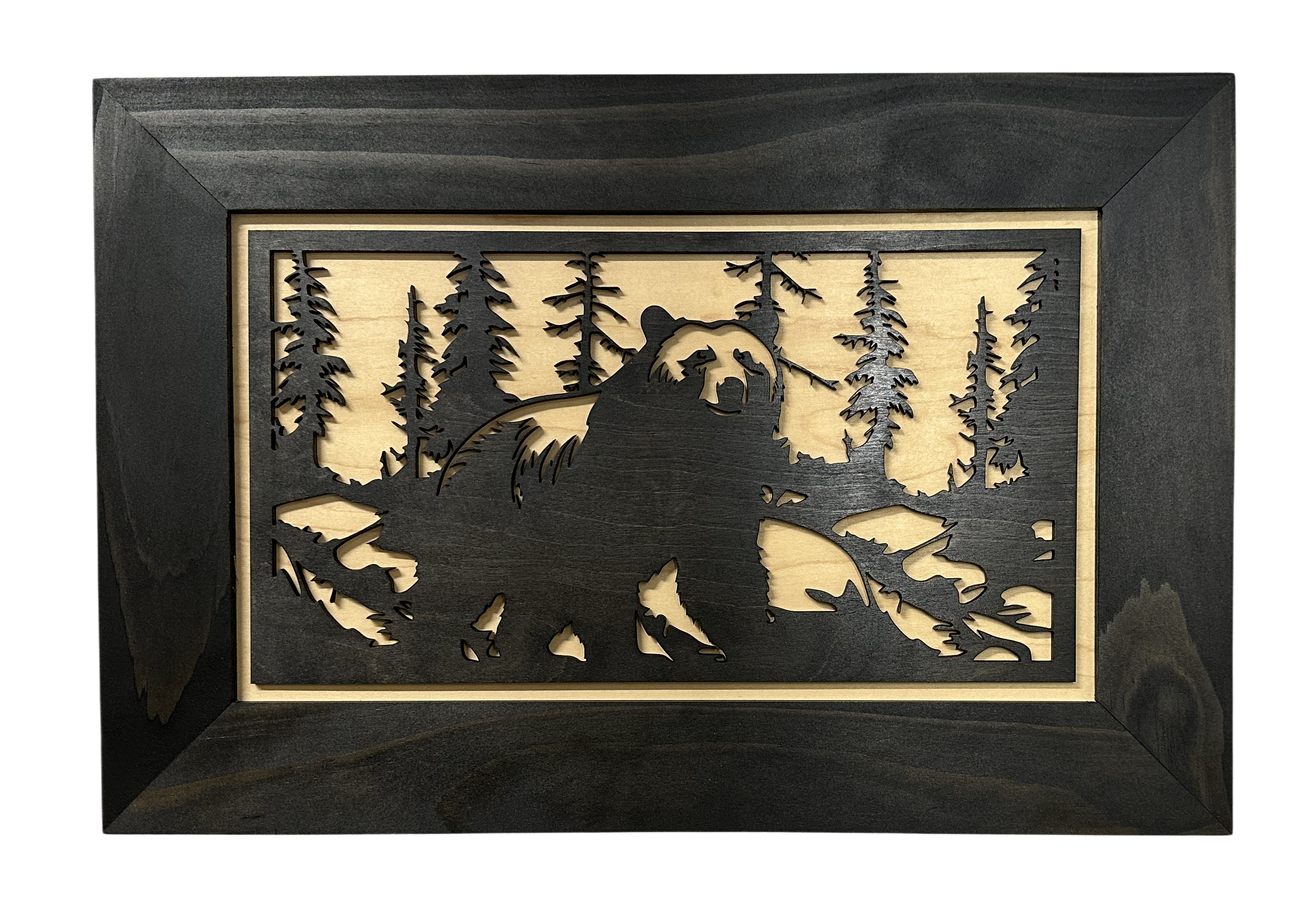 Hidden Gun Cabinet Black Bear Wall Decor – Concealed Furniture Secure by Bellewood Designs - product image 10 for Resin Society