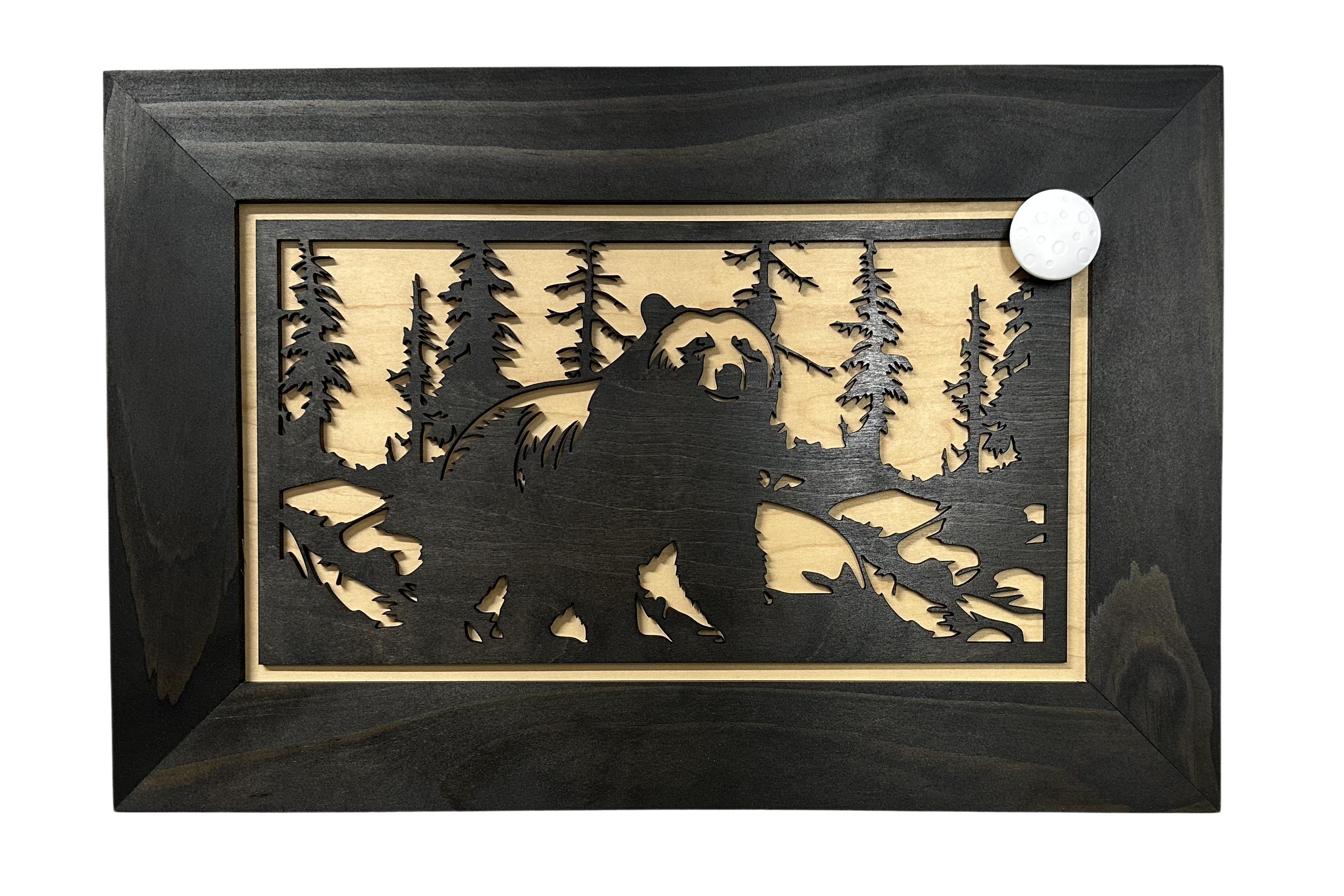 Hidden Gun Cabinet Black Bear Wall Decor – Concealed Furniture Secure by Bellewood Designs - product image 11 for Resin Society