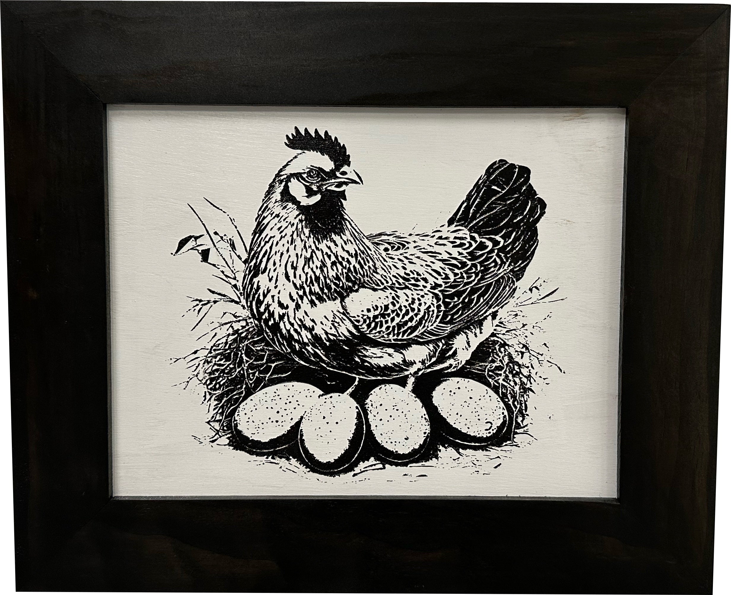 Hidden Gun Safe Recessed In Wall Farmhouse Chicken And Eggs Decoration by Bellewood Designs - product image 2 for Resin Society