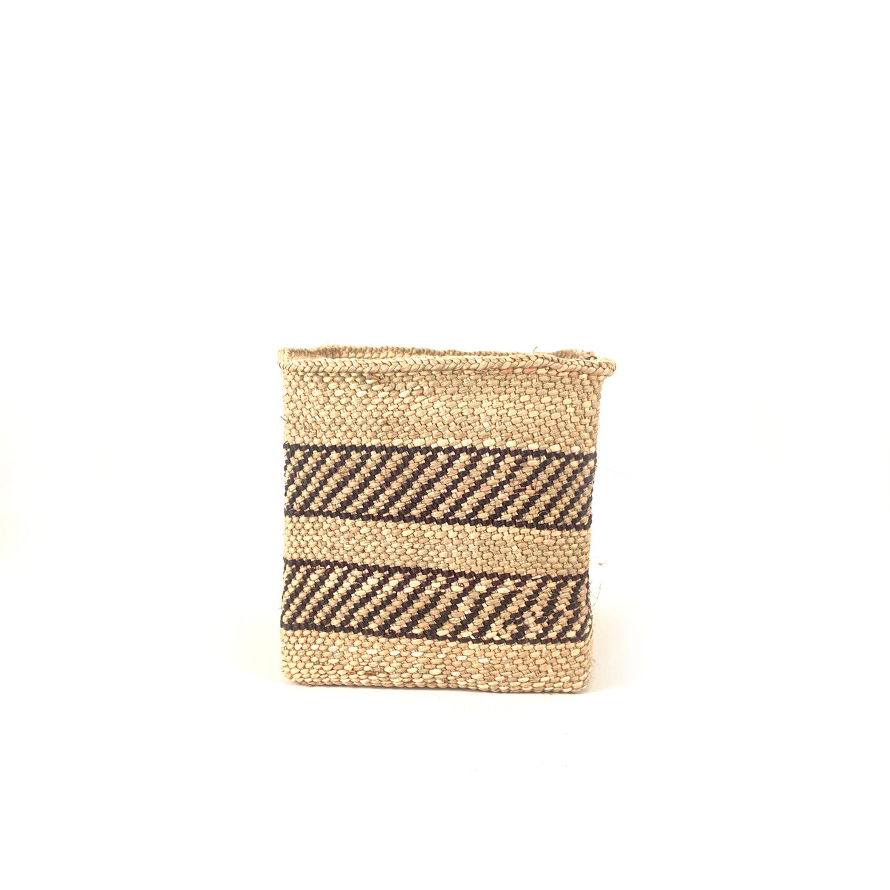 Square Natural w/ Black Stripe Iringa Basket by Mbare Ltd - product image 2 for Resin Society