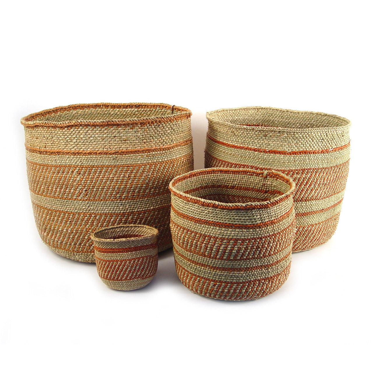 Auburn Stripe Iringa Basket by Mbare Ltd - main product image for Resin Society