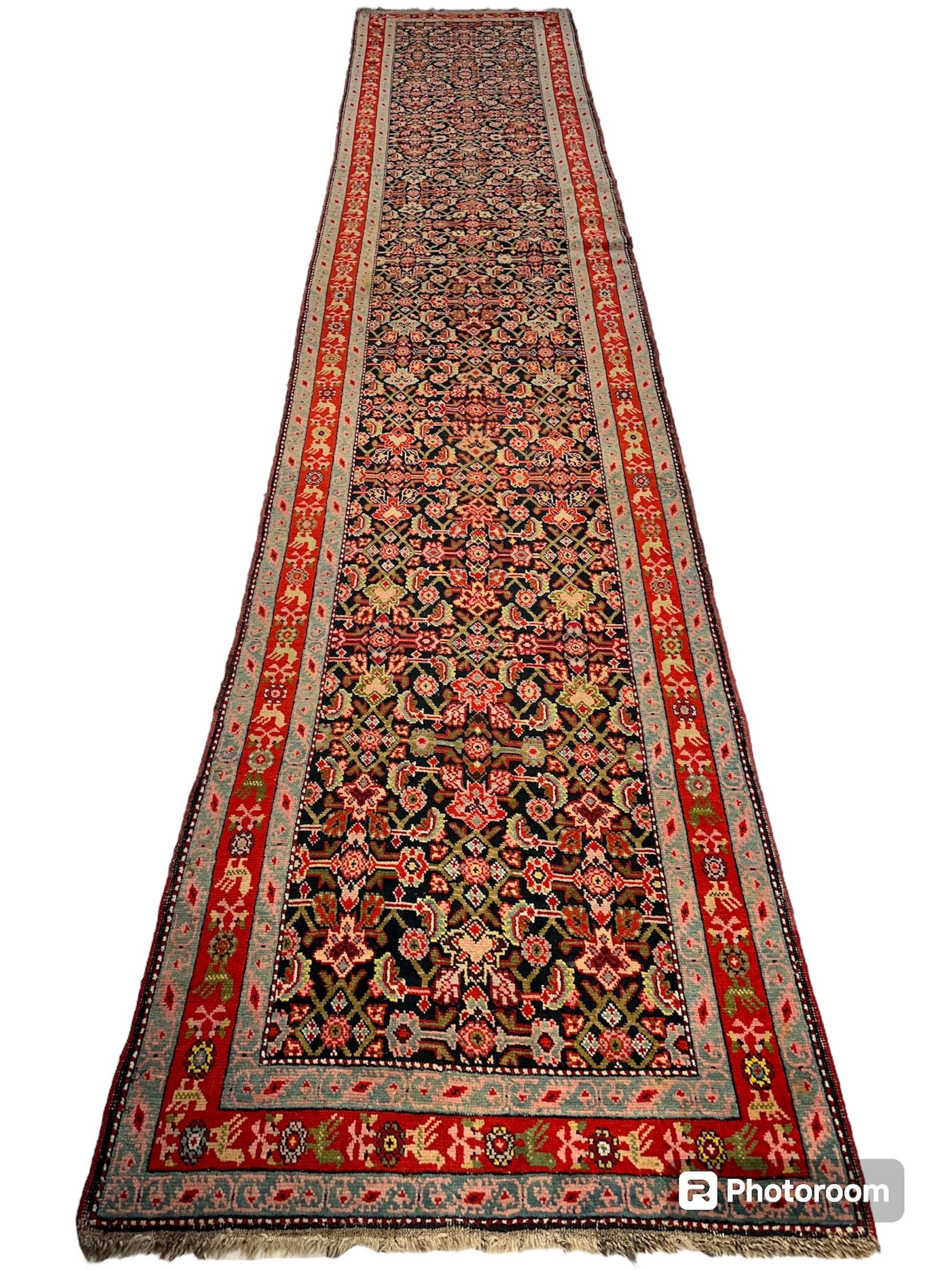 3’4” x 17’ Karabkah Antique Caucasian Wool on Wool Runner by Rugistan - product image 5 for Resin Society