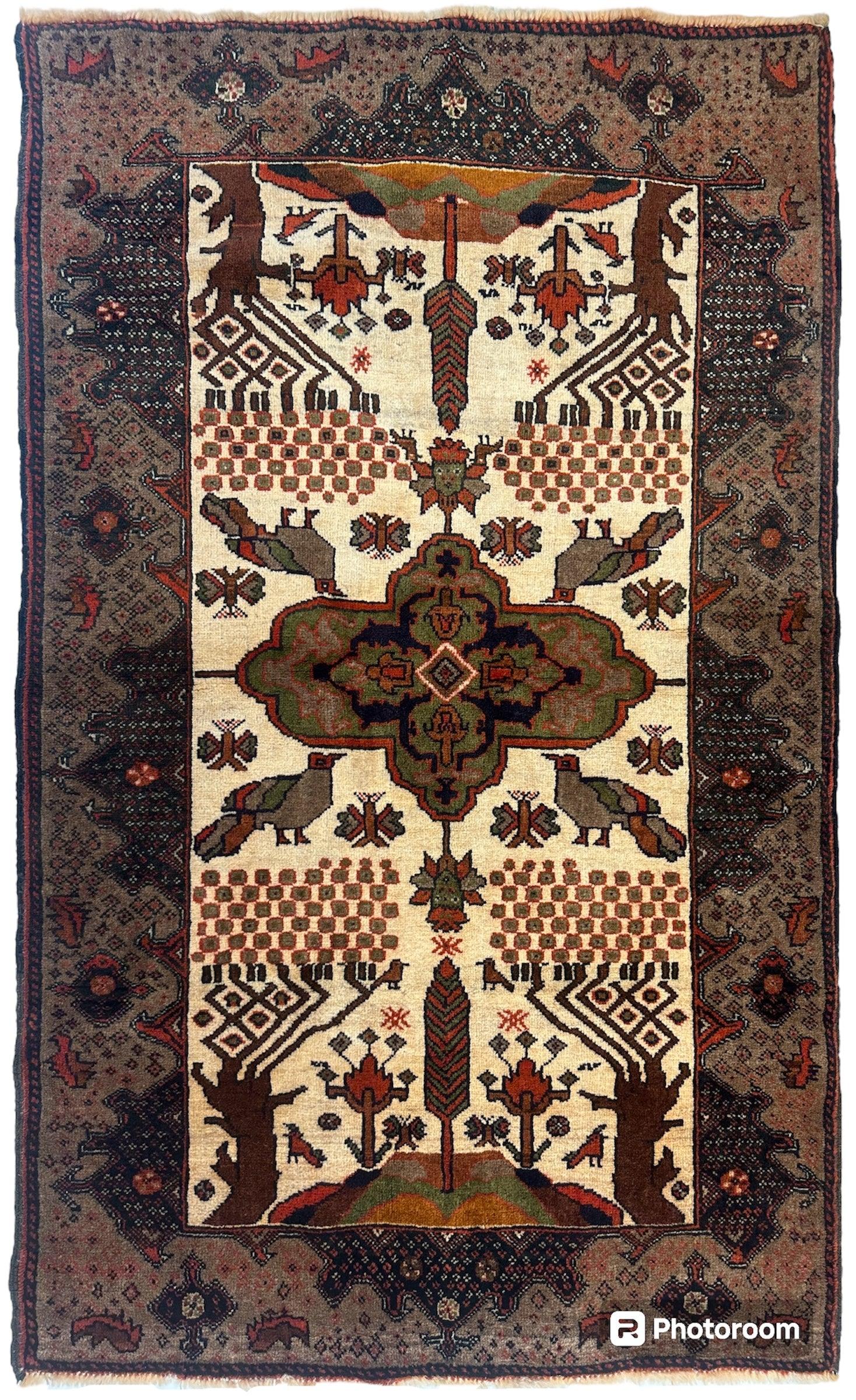 Antique Persian Baloch, Baluch Rug 2'10 x 4'8” | Resin Society