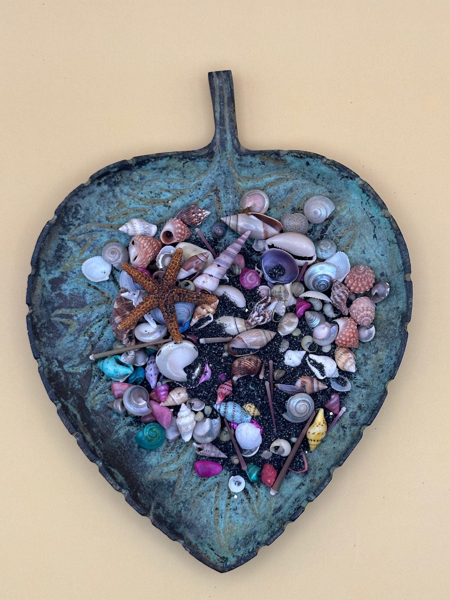 5 oz bag of Sand & Shell Mixture with colorful sand and coastal shells