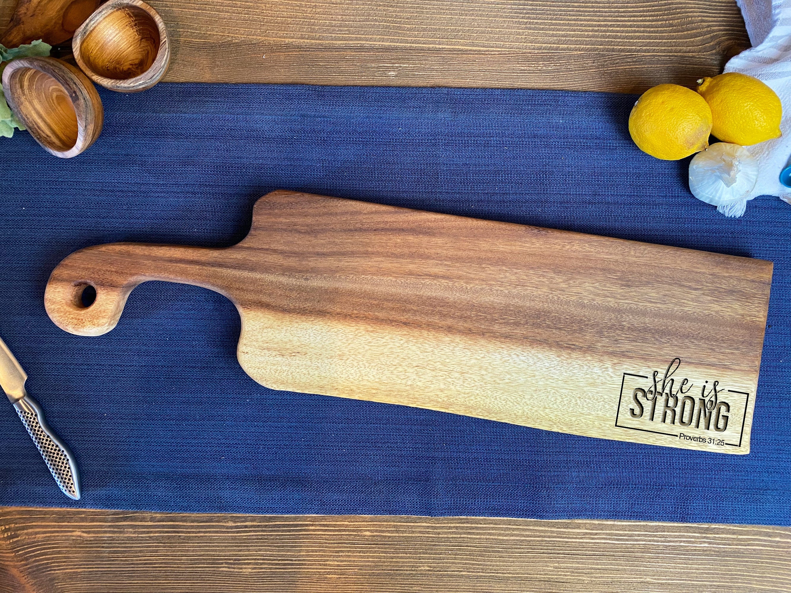 Long Live Edge Handled Bread Board