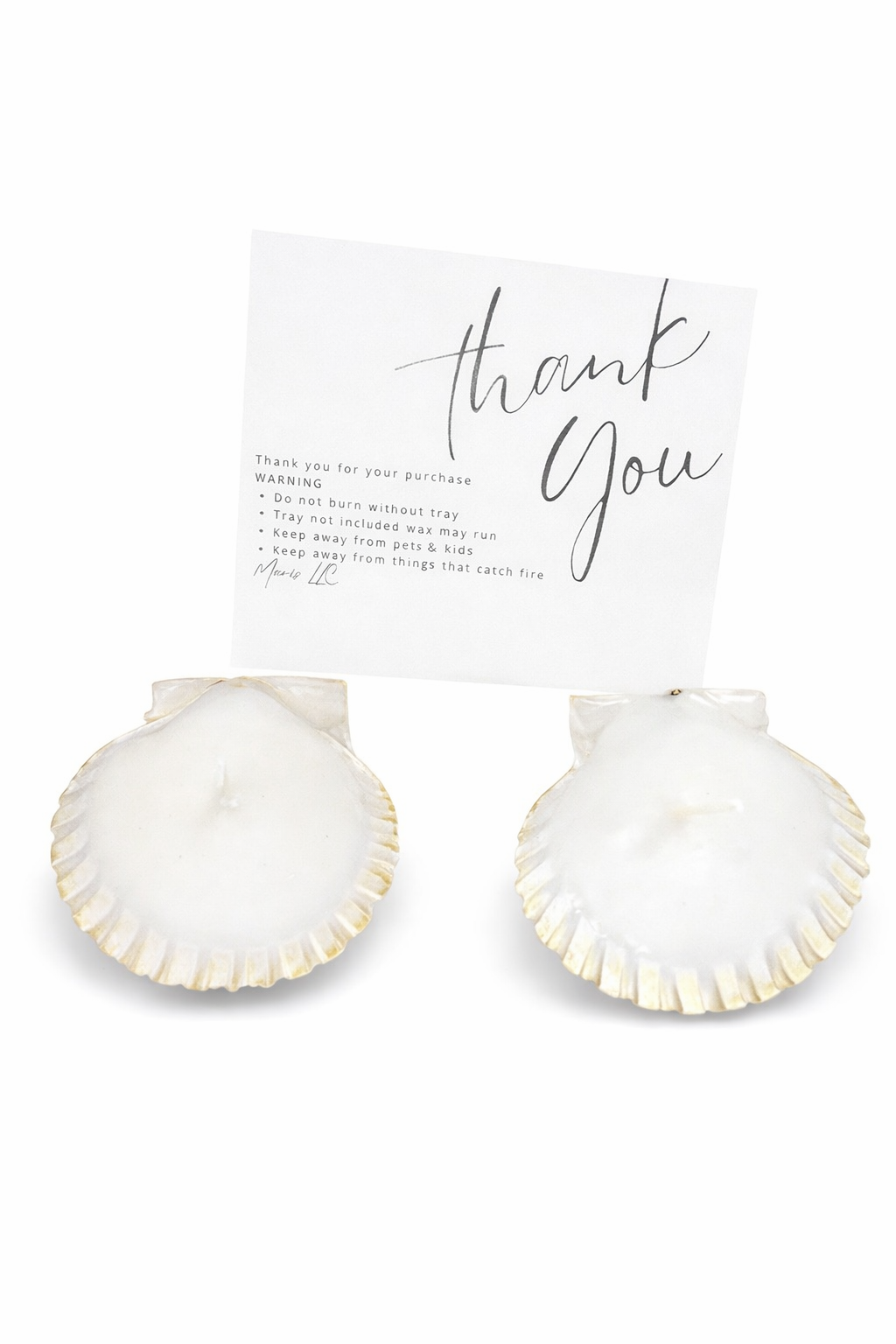 Two scallops Christmas wreath scented candles by MARIS LLC