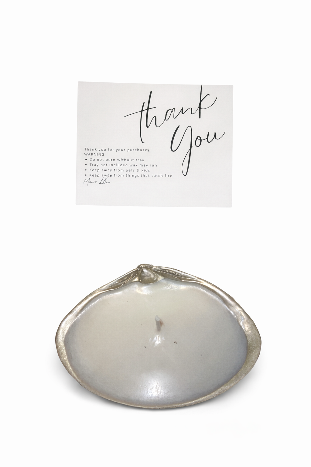 Handmade gold single wick candle by MARIS LLC
