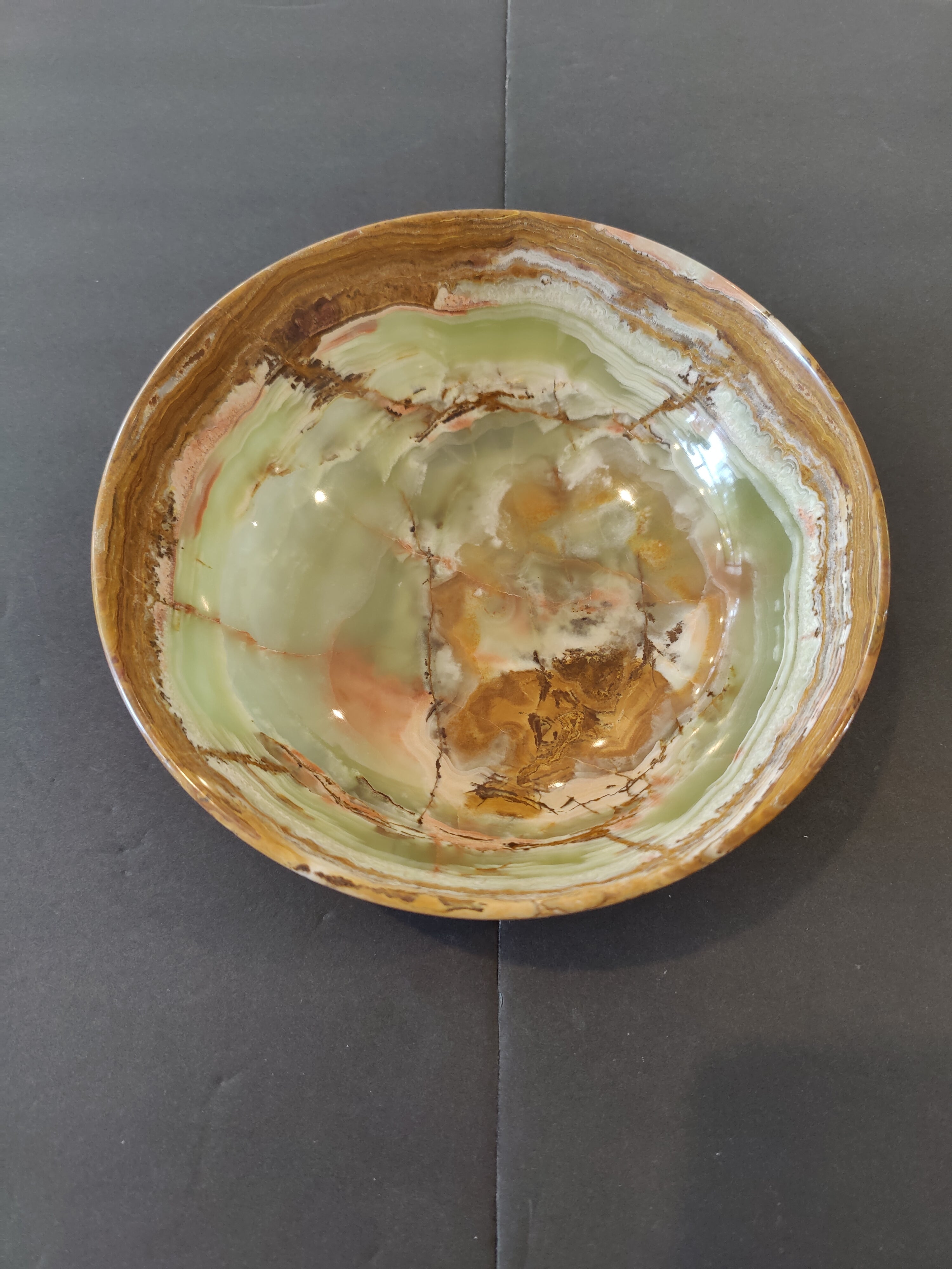 Green Onyx Decorative Bowl 8" by Rare Earth Gallery - main product image for Resin Society