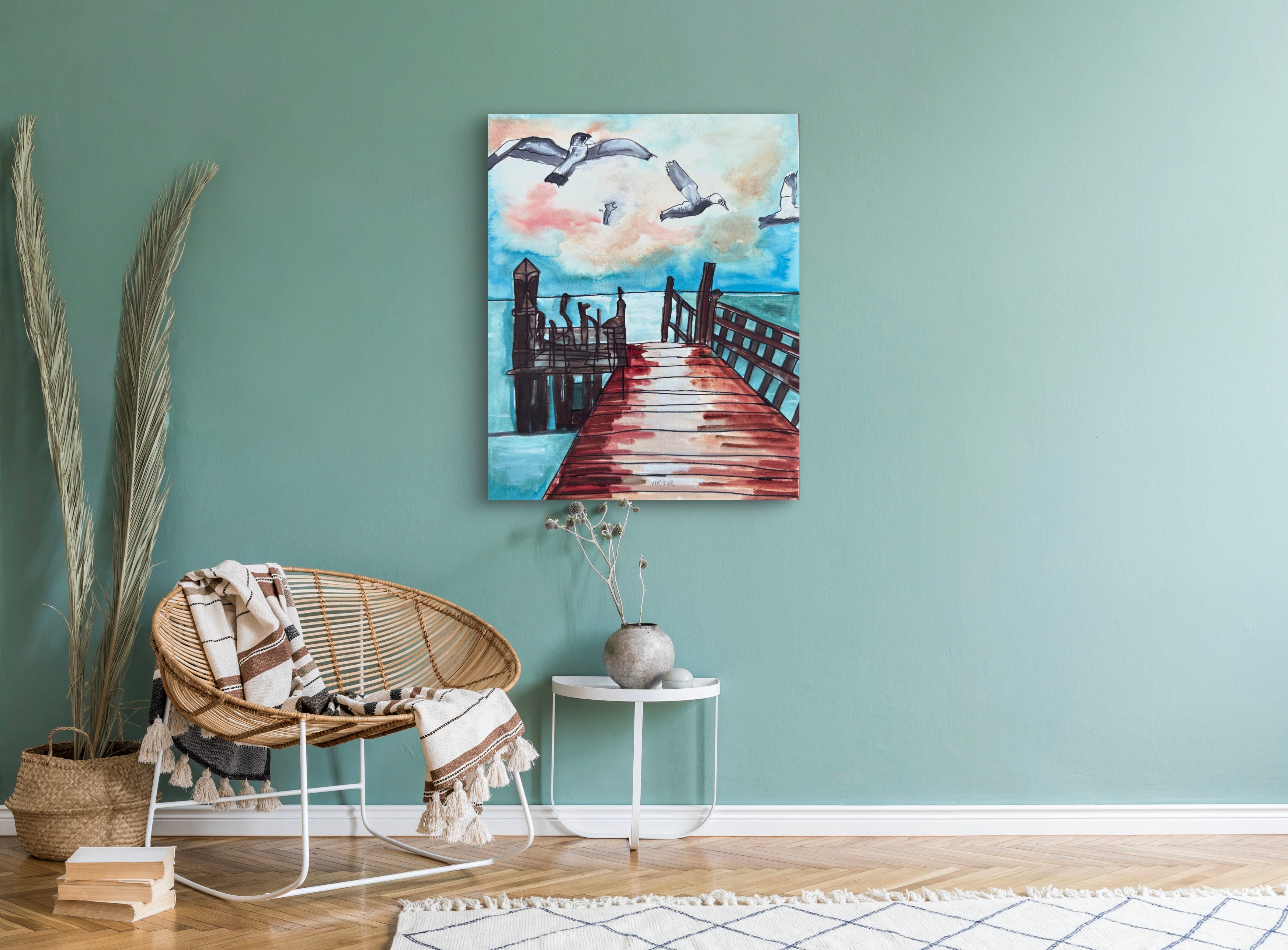 Coastal Seagulls - Art Prints detail image - Resin Society