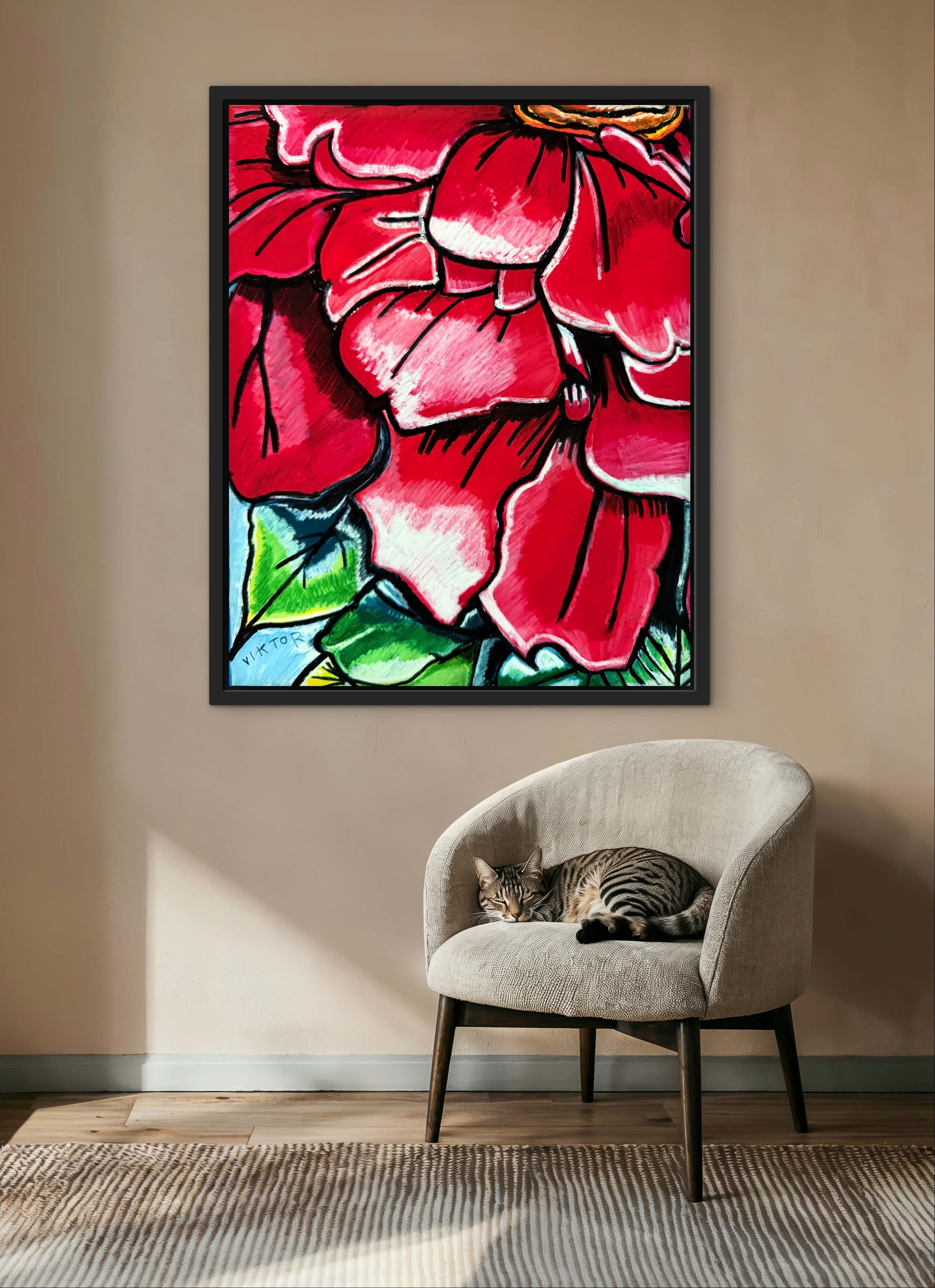Zinnia Ember - Art Prints detail image - Resin Society