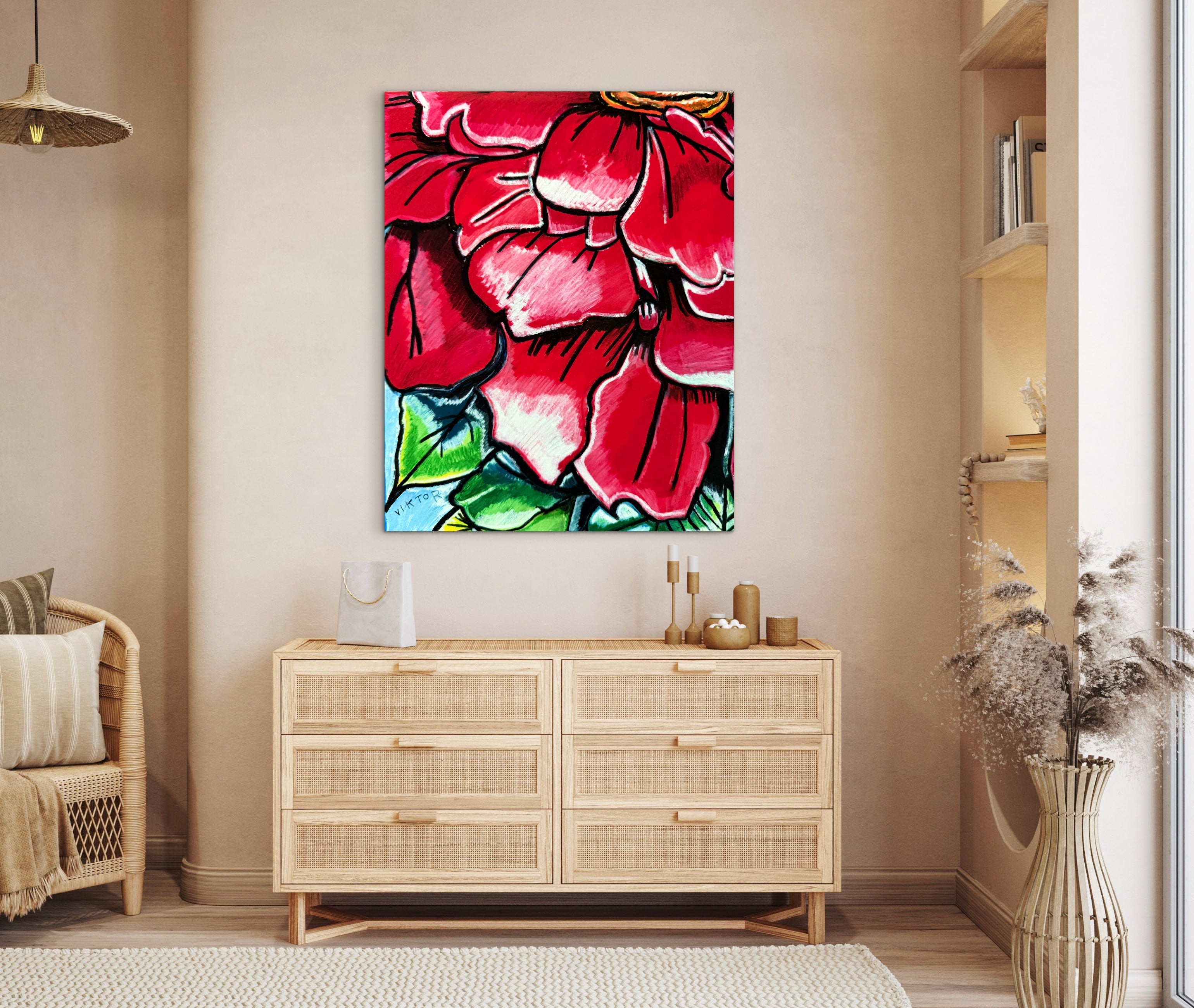 Zinnia Ember - Art Prints detail image - Resin Society