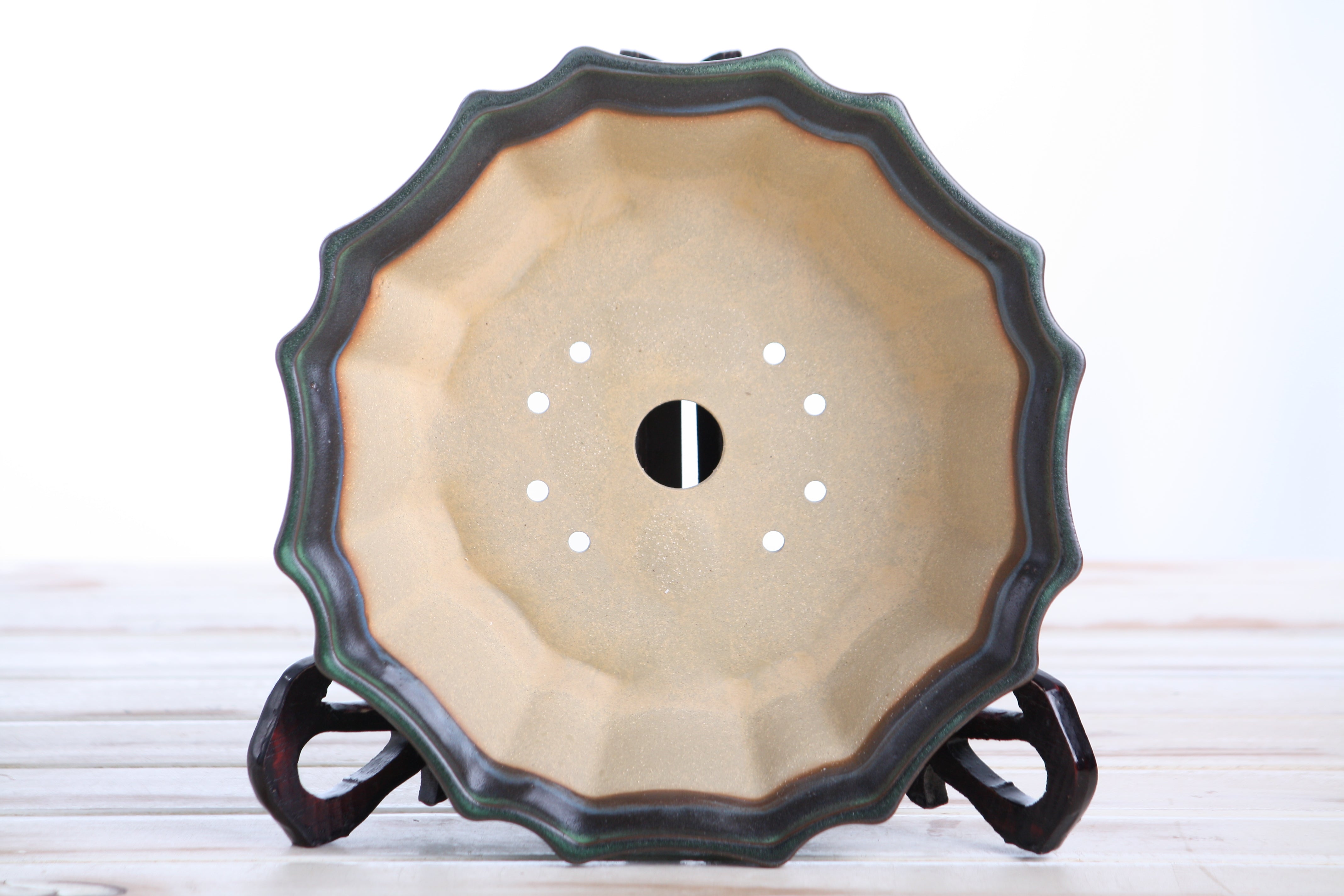 Willow Bonsai Ceramics Flower Design Bonsai Pot 8 Inch – Elegant by Willow Bonsai Ceramics - product image 5 for Resin Society