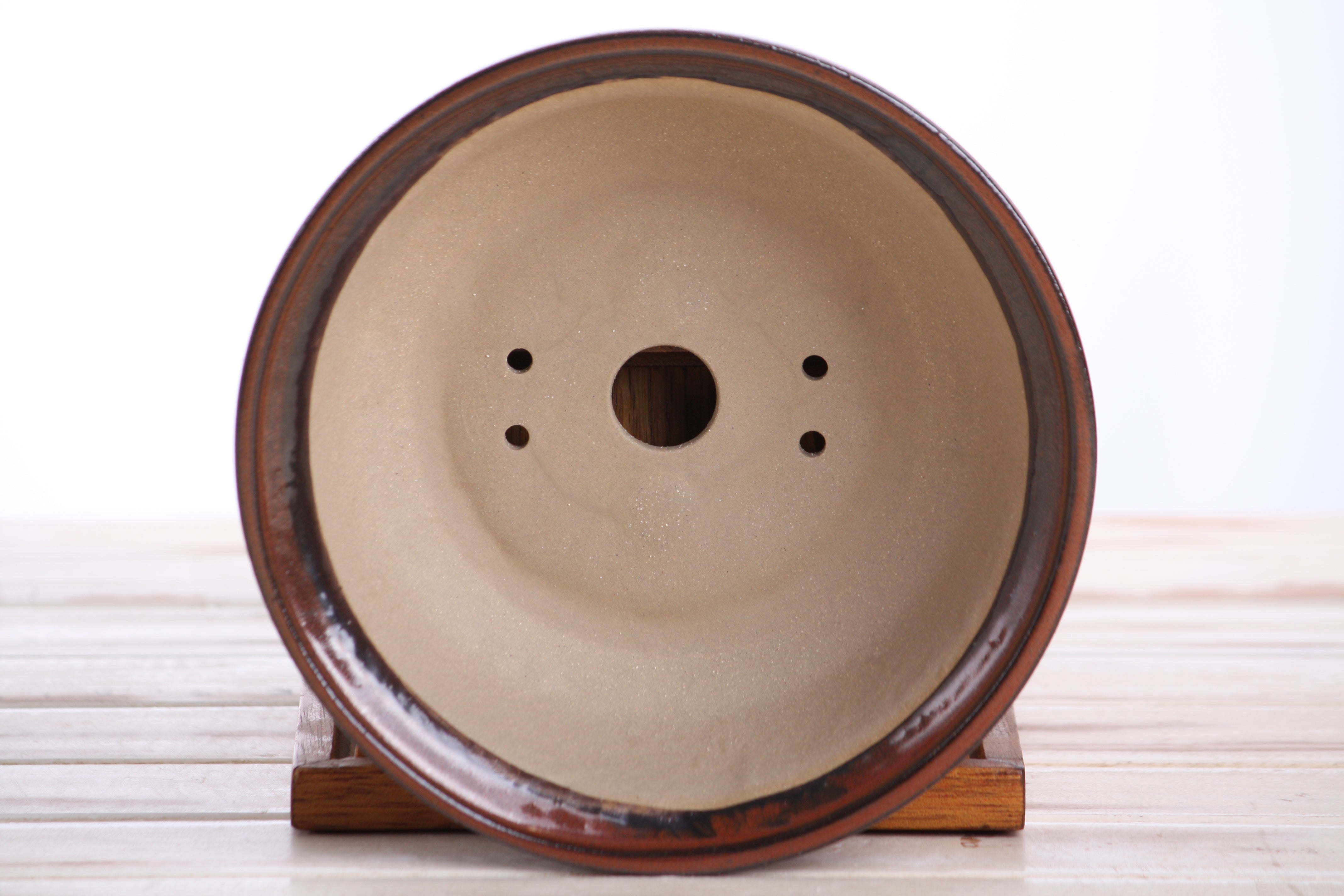 Willow Bonsai Ceramics Round Bonsai Pot 7 Inch (Sunset)