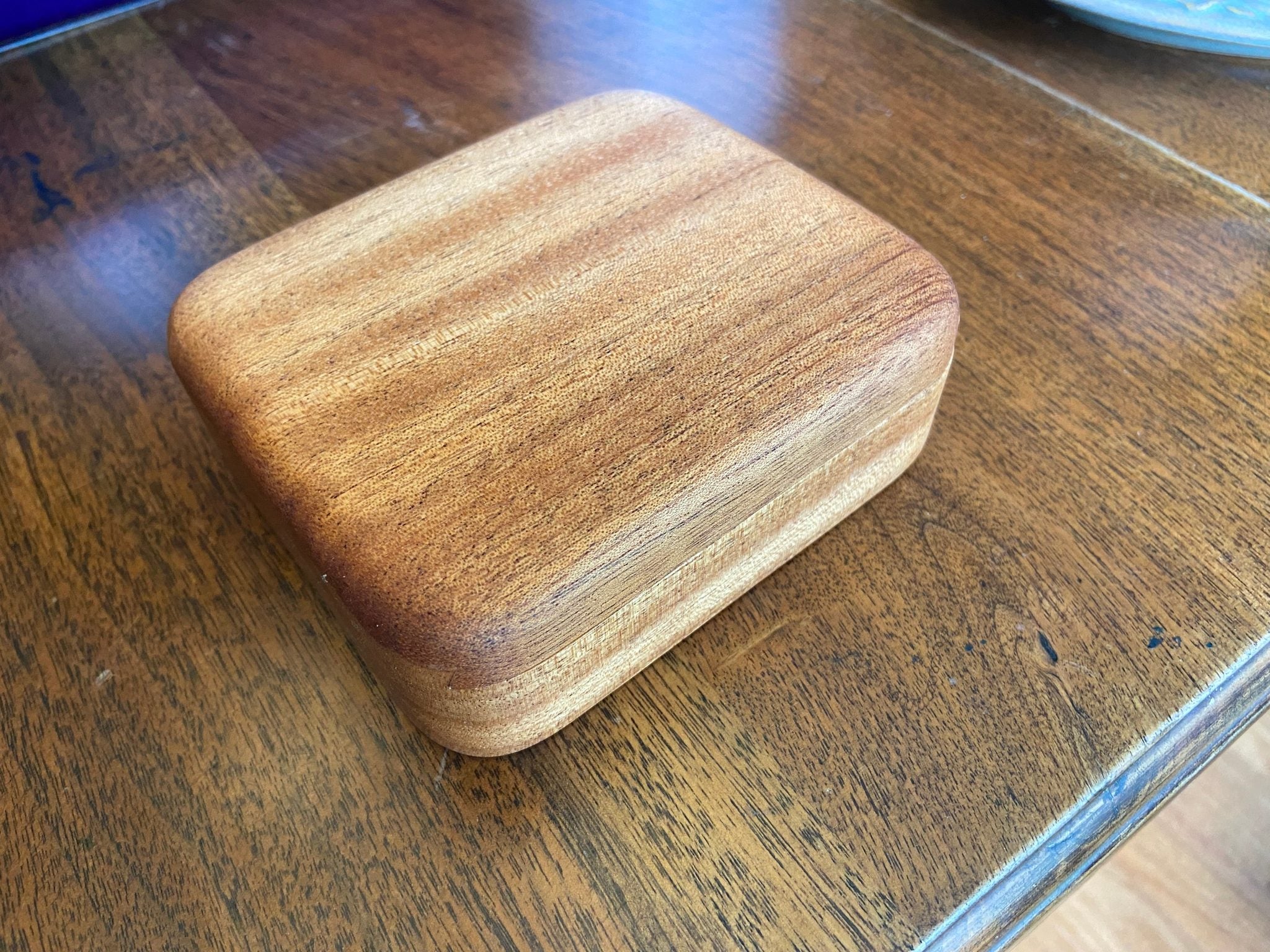 Handcrafted small sliding dovetail box with wooden inlay options